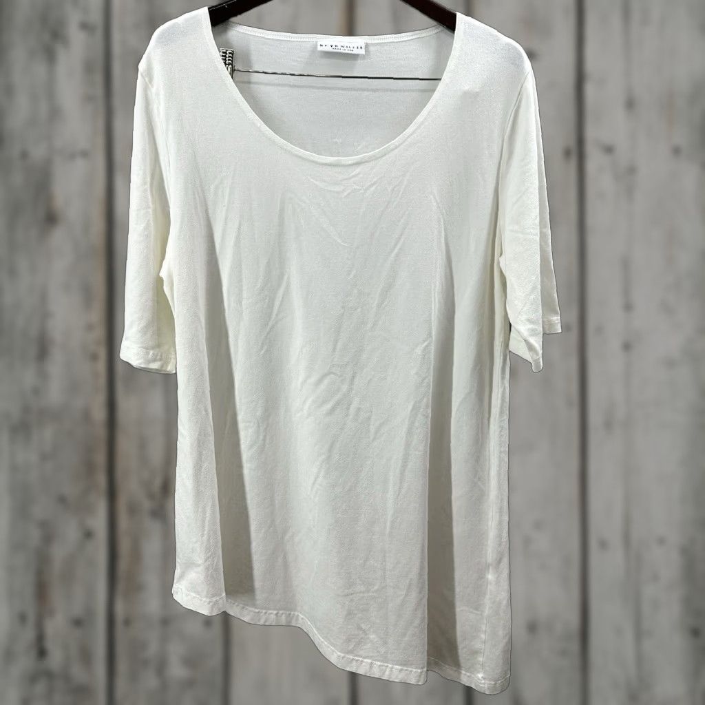 Vintage Bryn Walker Asymmetrical Tunic Blouse Womens XL White 3/4 Sleeve Casual Artsy Bohemian Size XL / US 12-14 / IT 48-50 - 1 Thumbnail