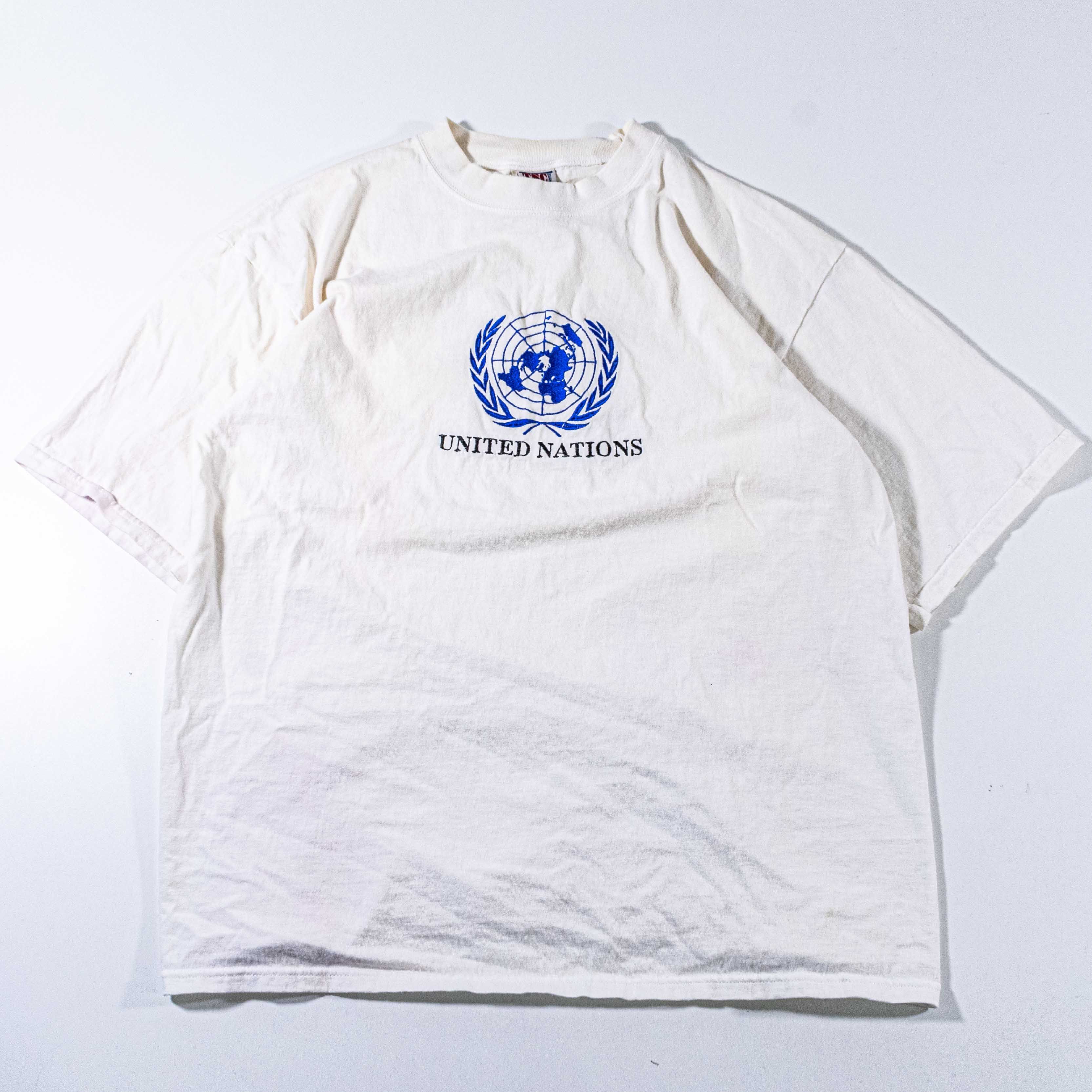 Vintage United Nations UN Crest T-Shirt Embroidered Distressed Y2K Size US XL / EU 56 / 4 - 1 Thumbnail