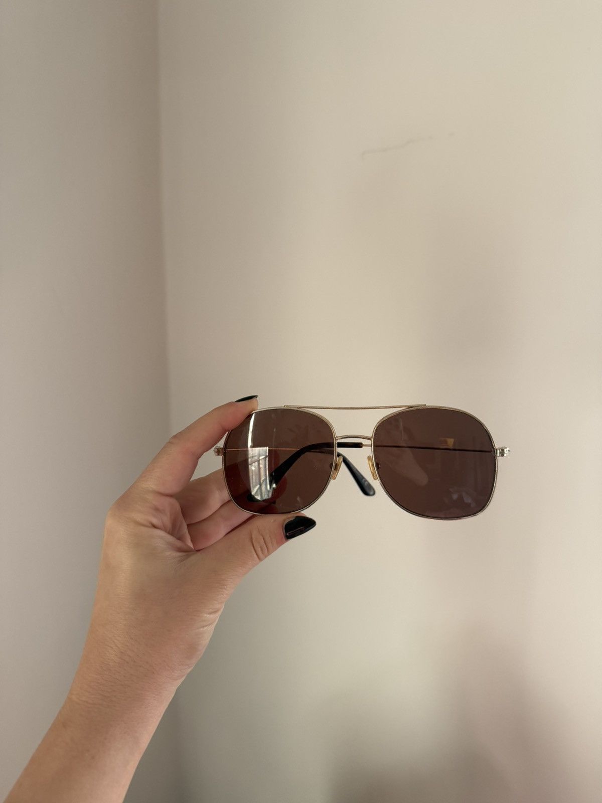 Tom Ford Tom Ford Gold Aviator Sunglasses Size ONE SIZE - 6 Thumbnail