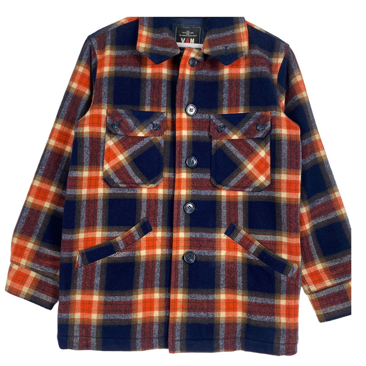 Japanese Brand × Van 💥VAN JAC TARTAN CHECKER WORKER WESTERN WOOL JACKET Size US M / EU 48-50 / 2 - 5 Thumbnail