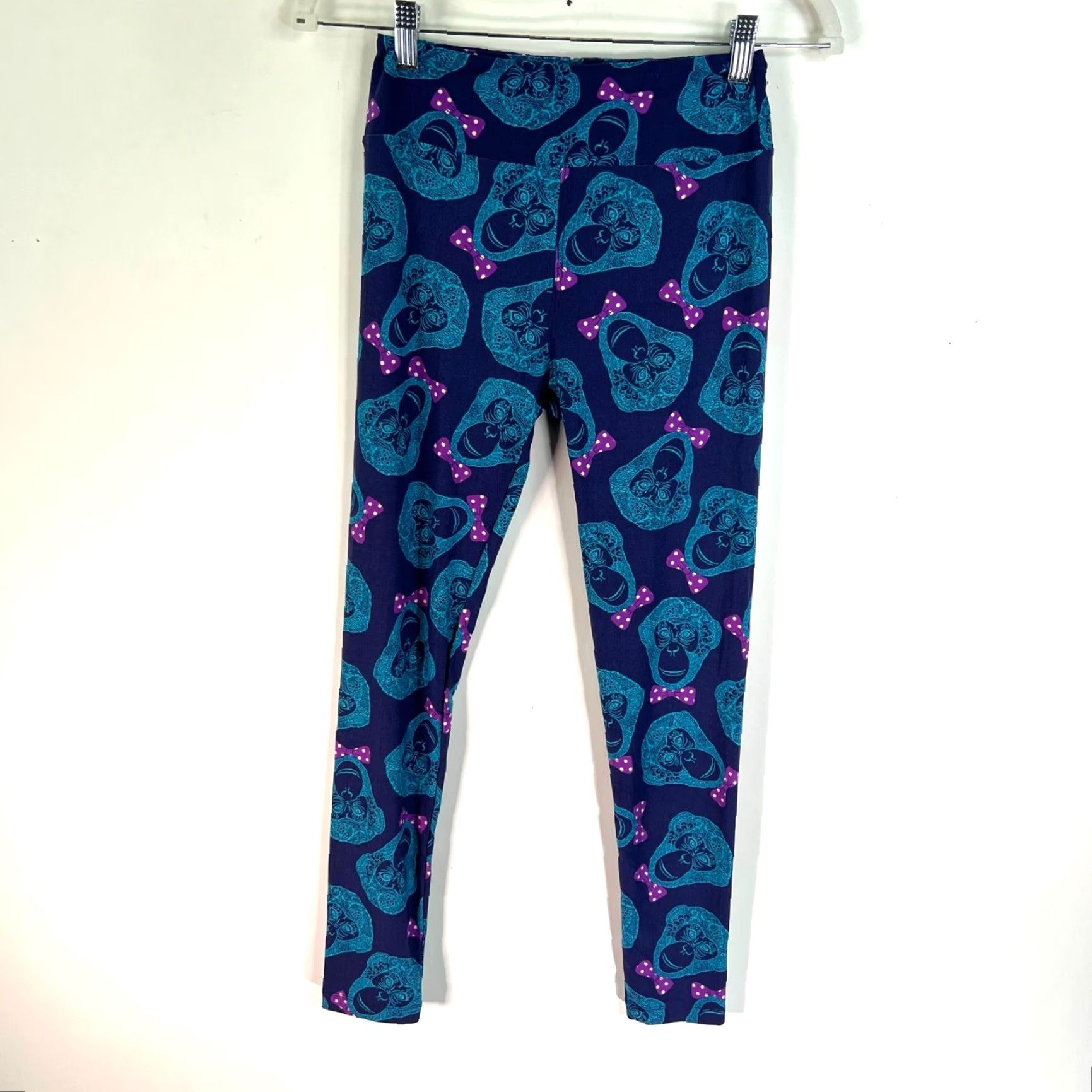 Vintage Lularoe One Size Leggings OS Lot of 3 Monkey Frog Floral Size 42" / US 20 - 5 Thumbnail