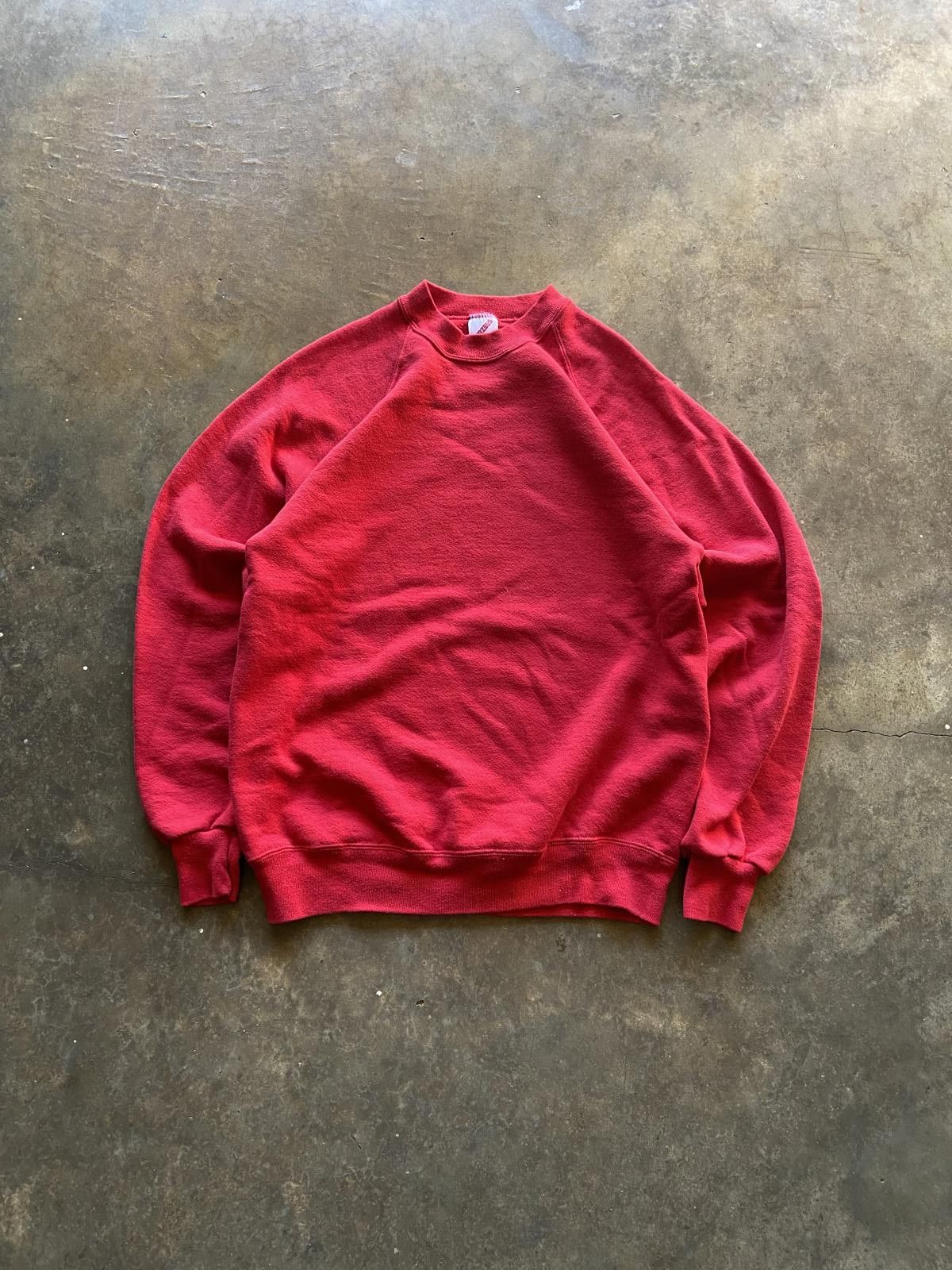 Jerzees Vintage 90s Boxy USA Made Jerzees Red Crewneck Large Size US L / EU 52-54 / 3 - 1 Thumbnail