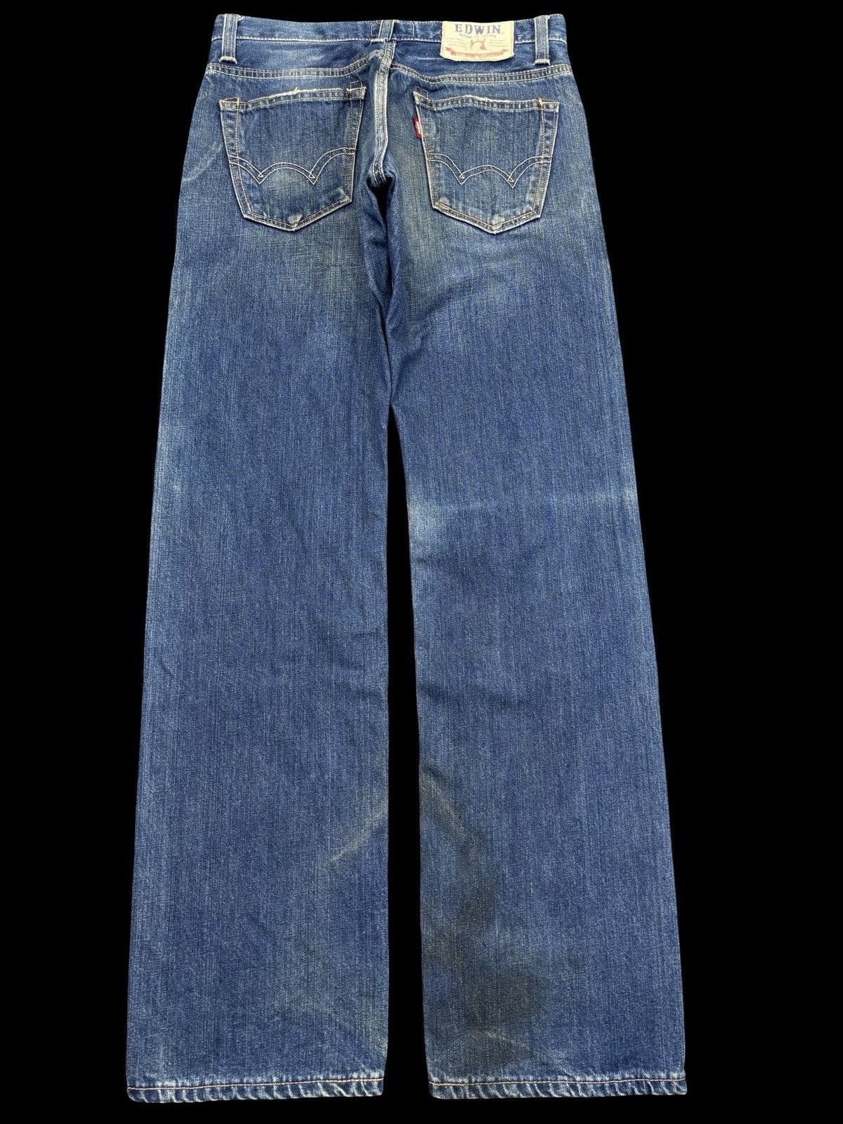 💥Insane 90s Style💥Vintage Edwin 504 Raw Fades Denim F898