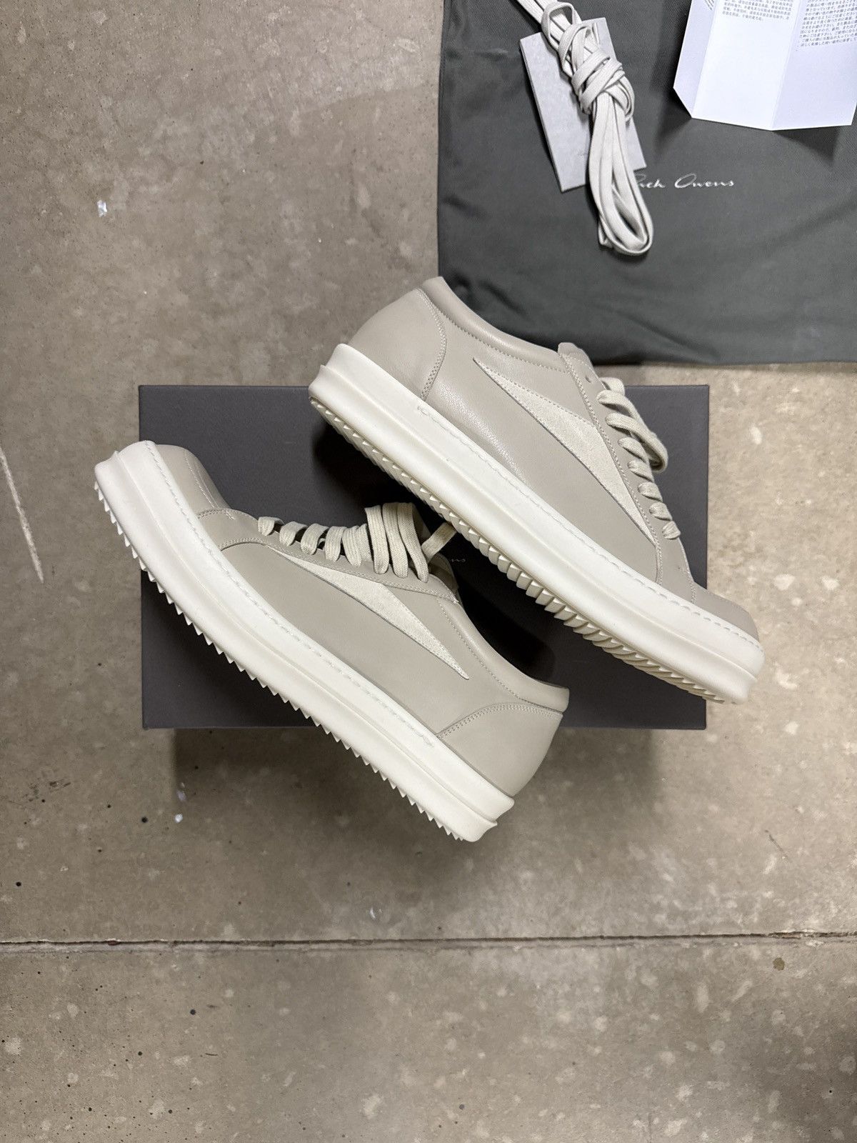 Rick Owens Rick Owens Vintage Sneakers (Sand/Milk/Milk) Size US 10.5 / EU 43-44 - 1 Thumbnail
