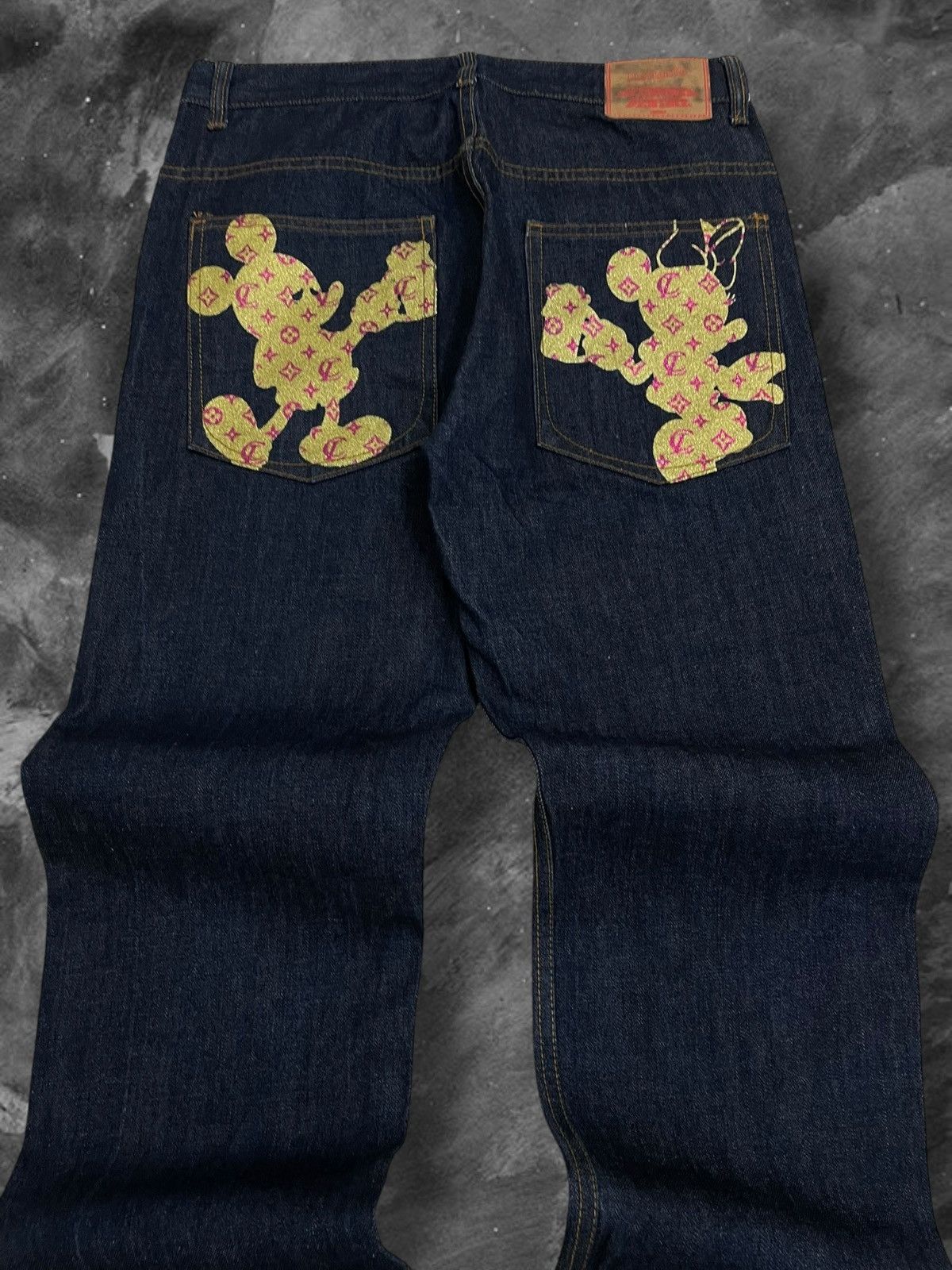 Japanese Brand Vintage Y2K Designer Japan LateComer Streetwear Mickey Denim Size US 32 / EU 48 - 3 Thumbnail