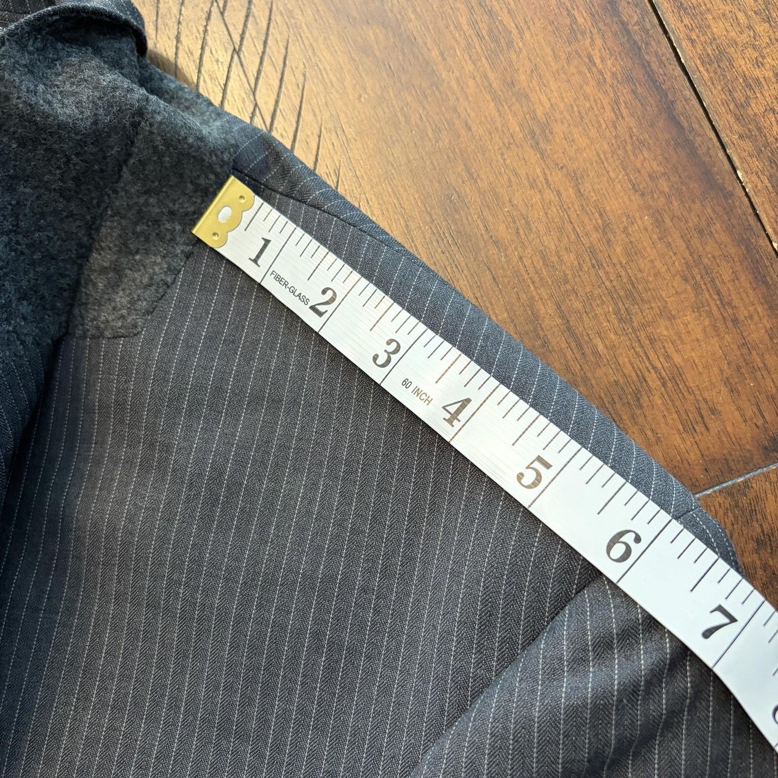 Tommy Hilfiger Tommy Hilfiger Suit Jacket 42S Pinstripe Wool Blazer Short Size 42S - 12 Thumbnail