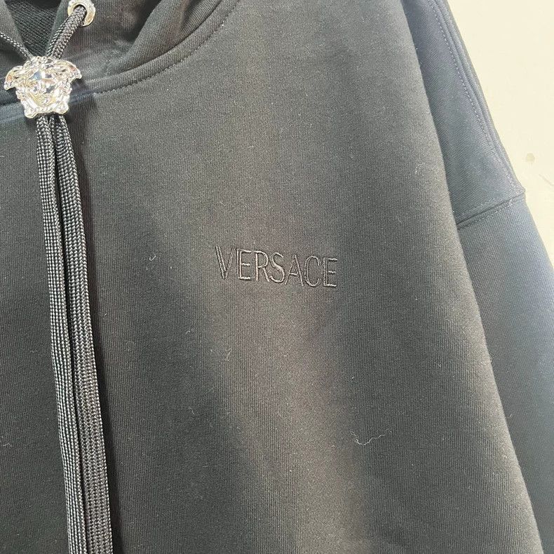 Versace Versace Black hooded sweatshirt classic Medusa avatar draw Size M / US 6-8 / IT 42-44 - 4 Thumbnail