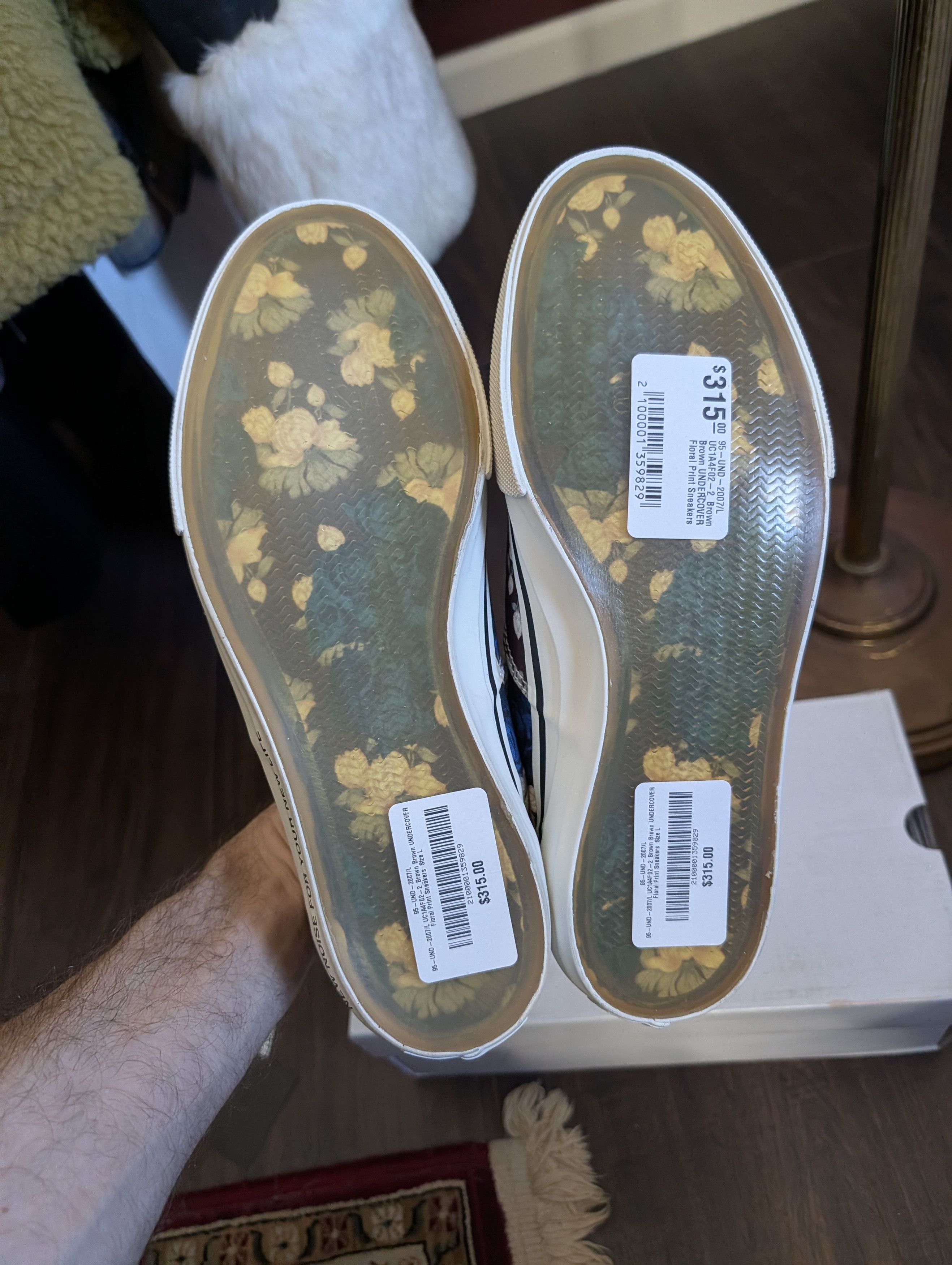 Undercover NEW IN BOX Blue floral low top mainline sneakers sz L Size US 8.5 / EU 41-42 - 6 Thumbnail