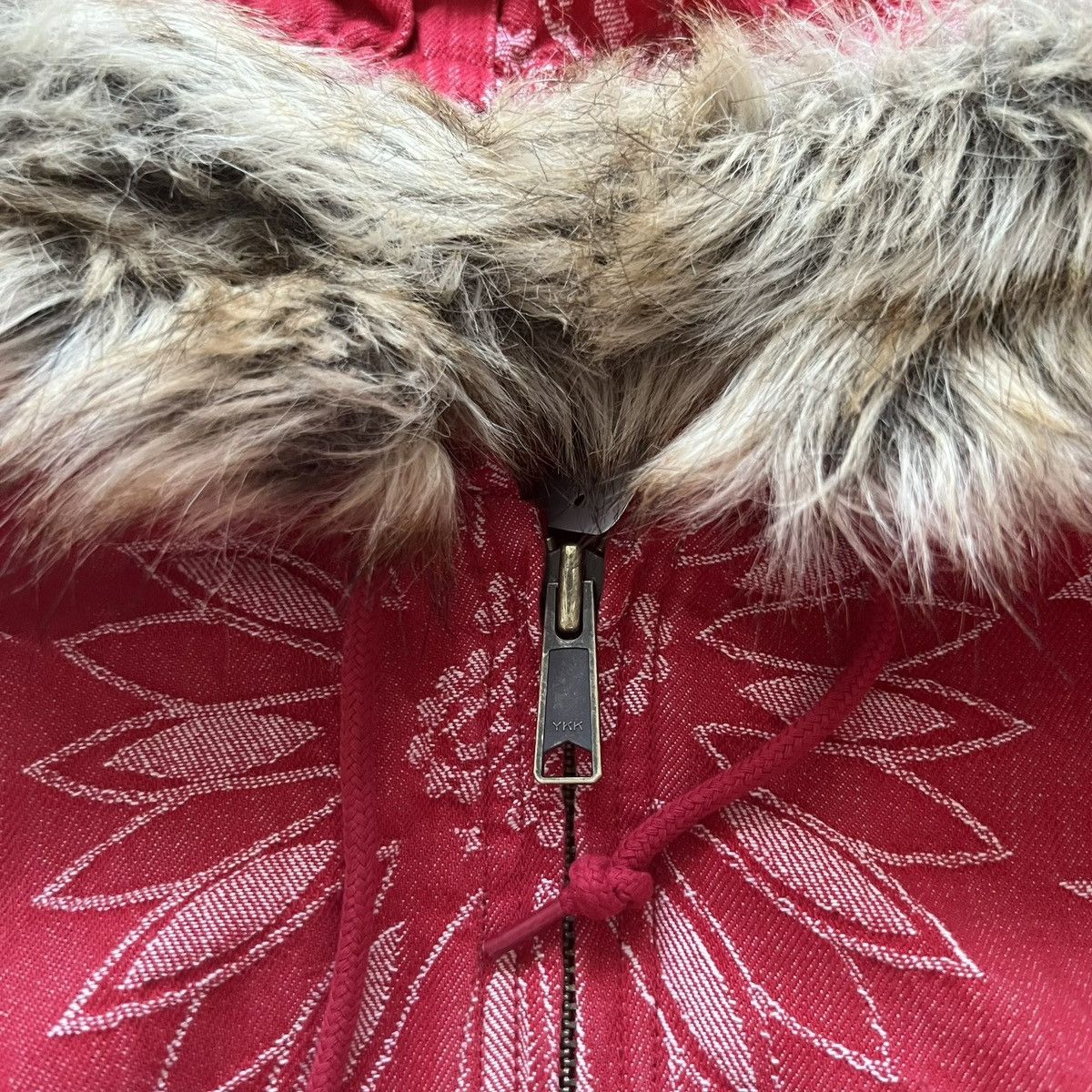 Supreme Supreme Bandana Jacquard Denim Hooded Work Jacket XL Red Size US XL / EU 56 / 4 - 4 Thumbnail