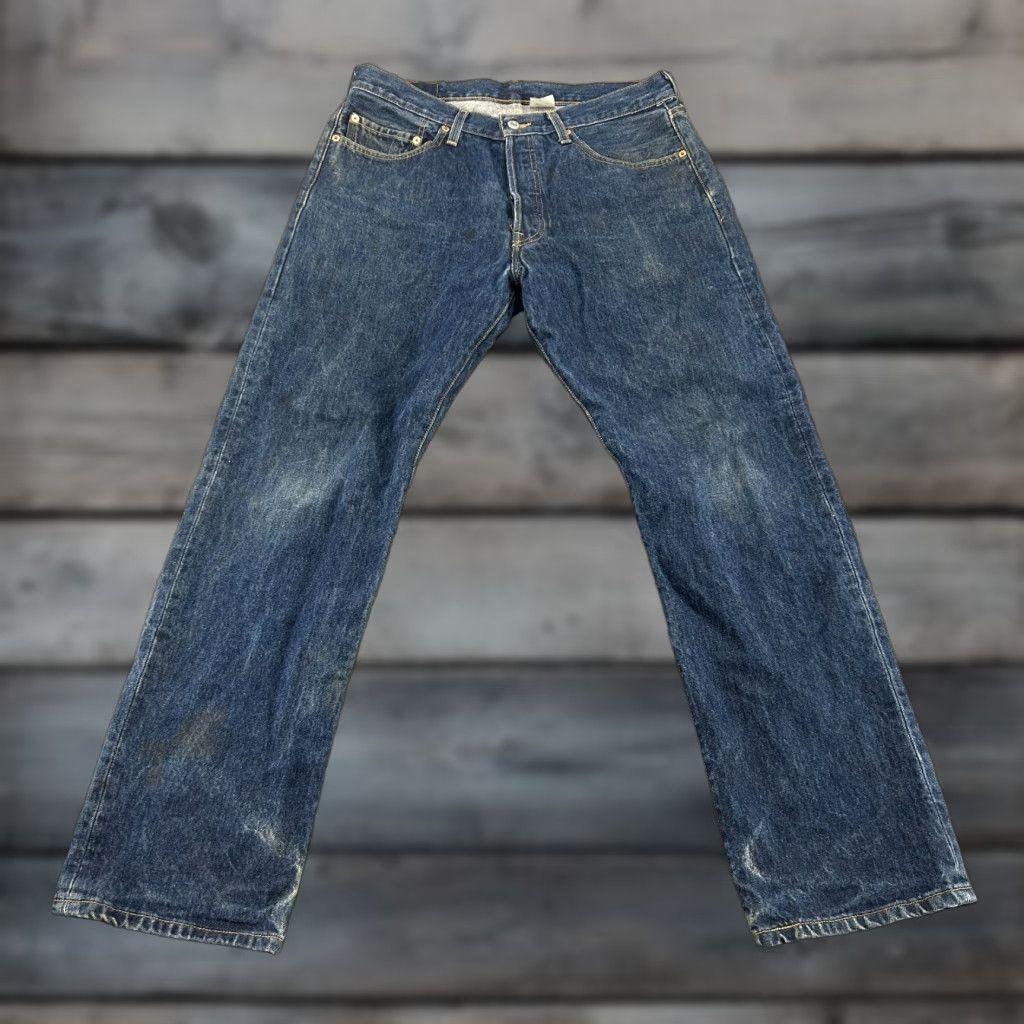 Levi's VINTAGE Levi's 501 Jeans Mens 33x30 Blue Straight Regular Fit Y2K Retro 90s Jeans Mens Size US 33 - 1 Thumbnail