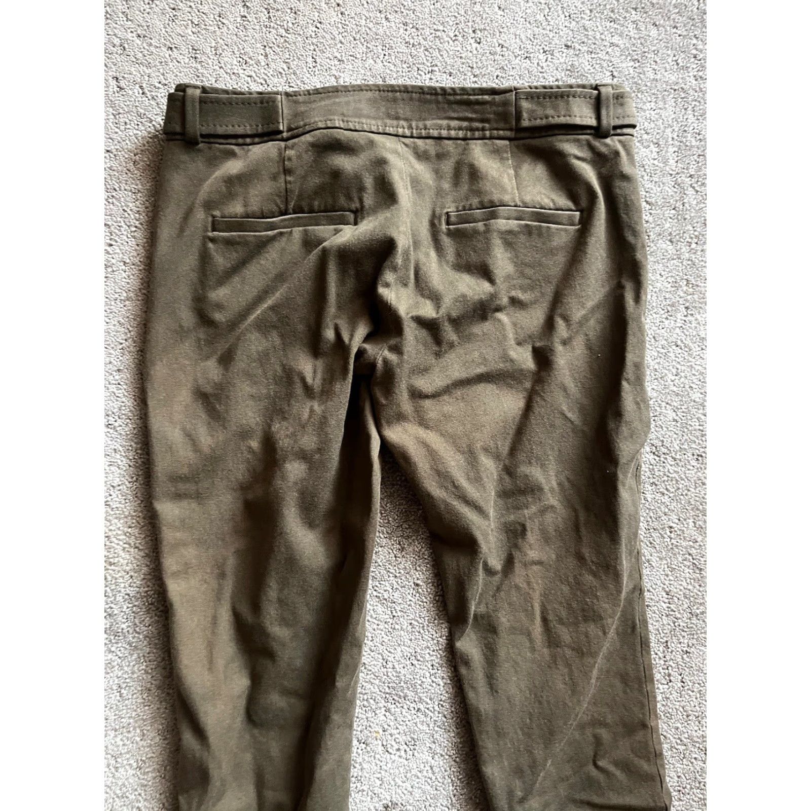 Banana Republic VINTAGE Banana Republic Sloan Slim Fit Green Solid Ankle Pants Womens Petite Size 4P Cropped Slimming Clothing Size 27" / US 4 / IT 40 - 2 Thumbnail