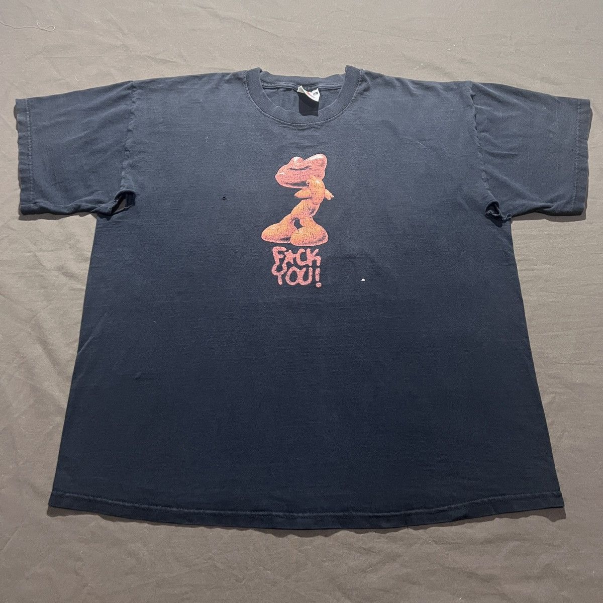 Vintage Y2K FUCK YOU Graphic Streetwear XL Thrashed Faded Hiphop Size US XL / EU 56 / 4 - 2 Thumbnail
