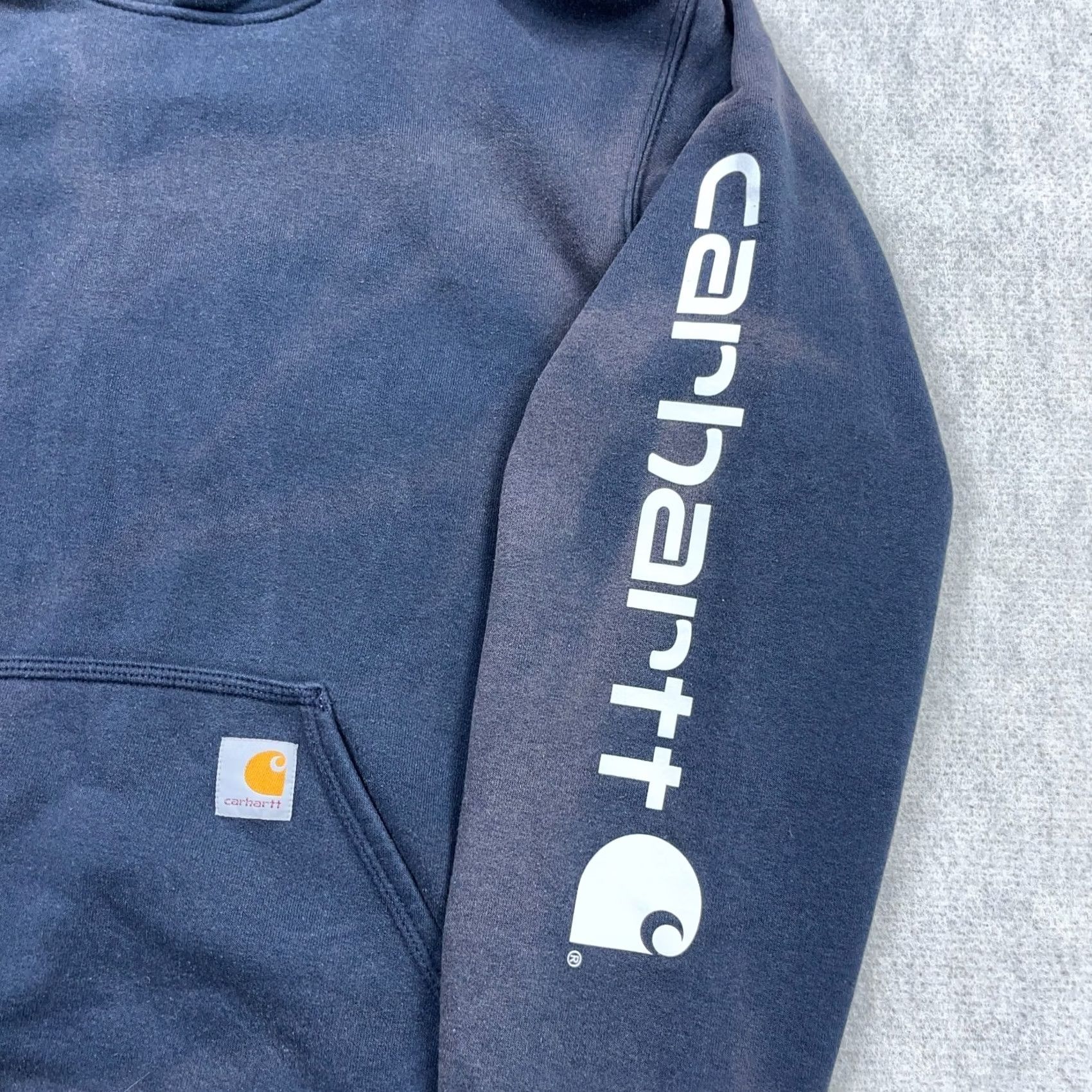 Carhartt Carhartt Hoodie Men Small Blue Loose Fit Sleeve Sweatshirt Sun Faded Vintage No N/A Size US S / EU 44-46 / 1 - 6 Thumbnail