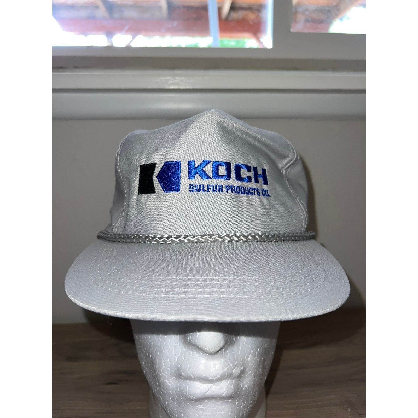 Vintage Vintage Koch Sulfur Products Gray Blue Roper Hat Headwear OS Size ONE SIZE - 2 Thumbnail