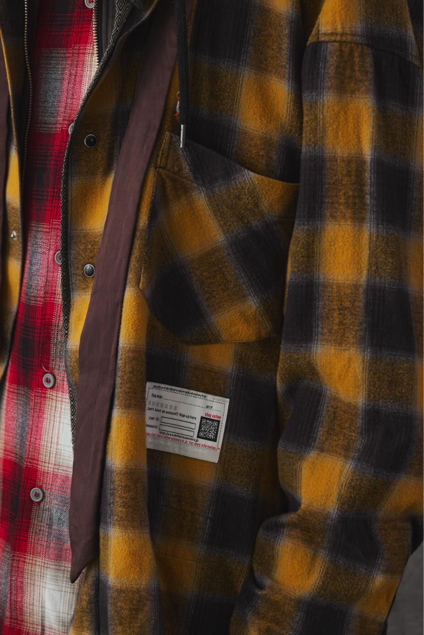 Maison MIHARA YASUHIRO Maison MIHARA YASUHIRO Double Layered Check Shirt "Yellow" Size US L / EU 52-54 / 3 - 4 Thumbnail