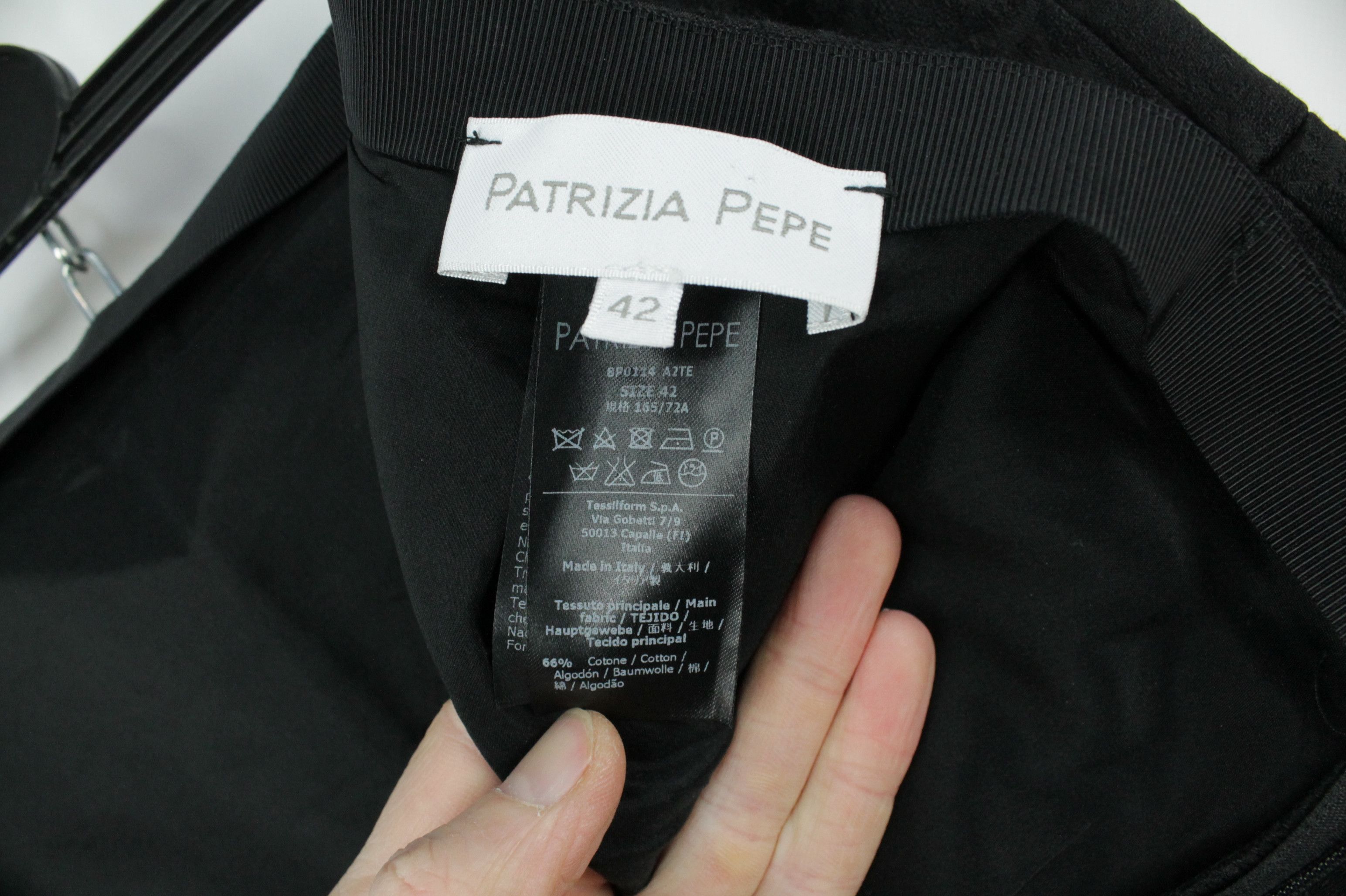 Designer × Patrizia Pepe Patrizia Pepe Black Jacquard Slim Fit High Waist Pants Size 28" / US 6 / IT 42 - 9 Thumbnail