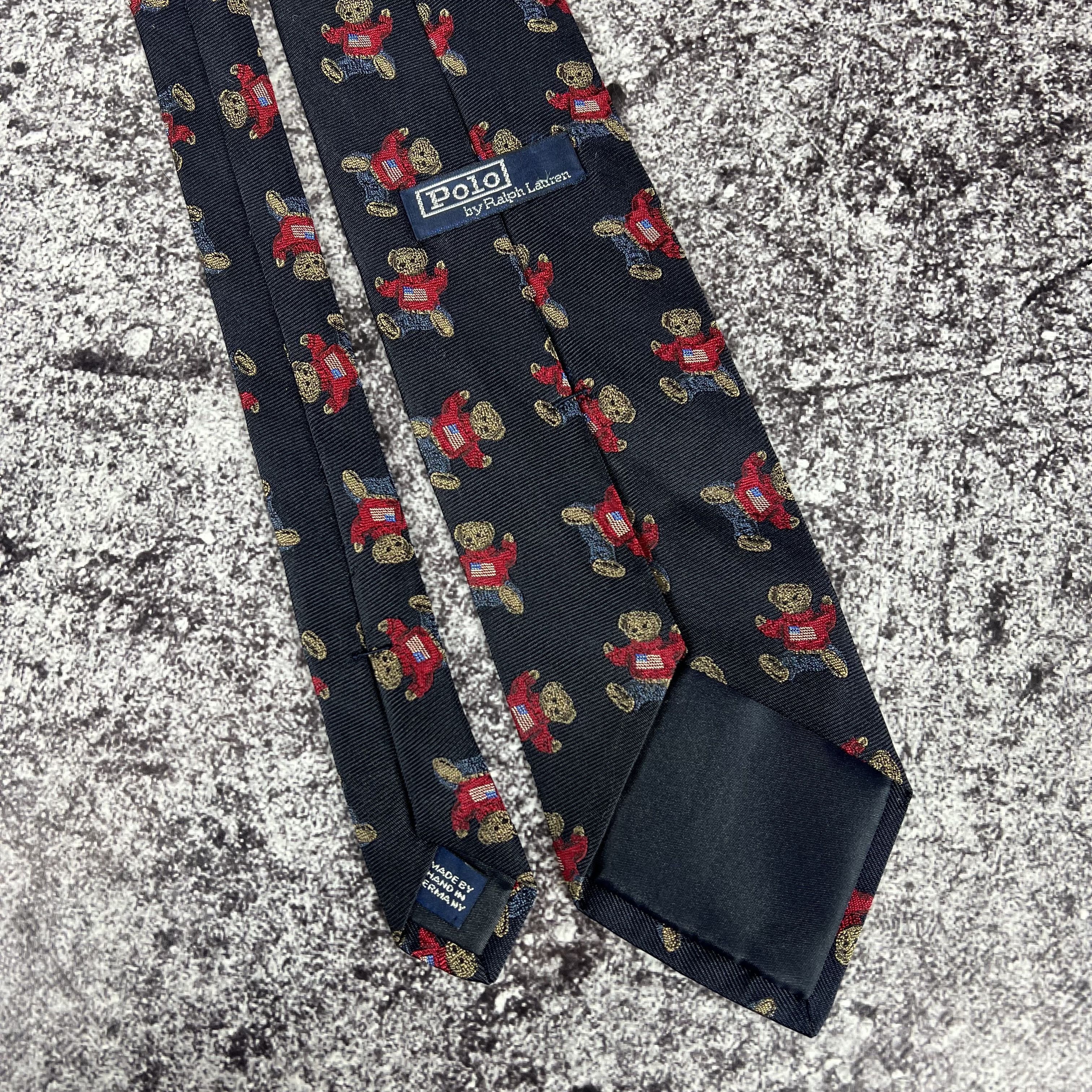 Polo Ralph Lauren Teddy Tie 100% Silk Made in Germany