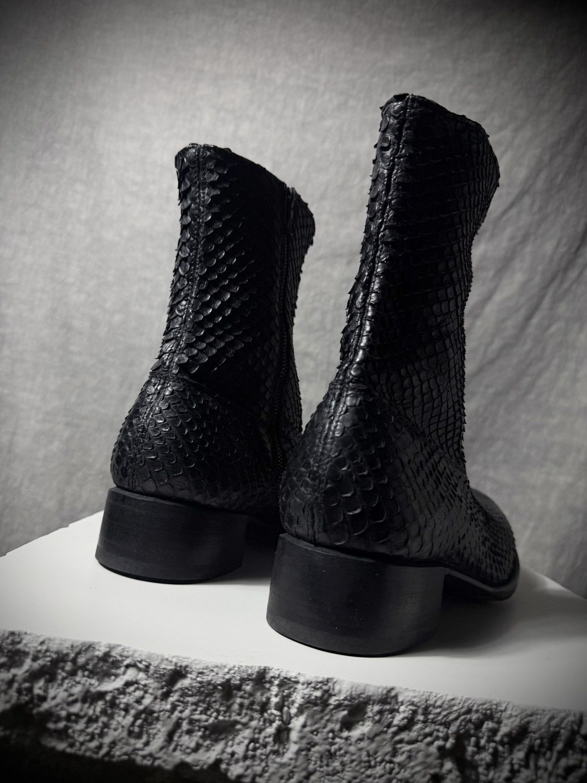 Carpe Diem Carpe Diem Python Leather Side-Zip Boots Size US 9 / EU 42 - 4 Thumbnail