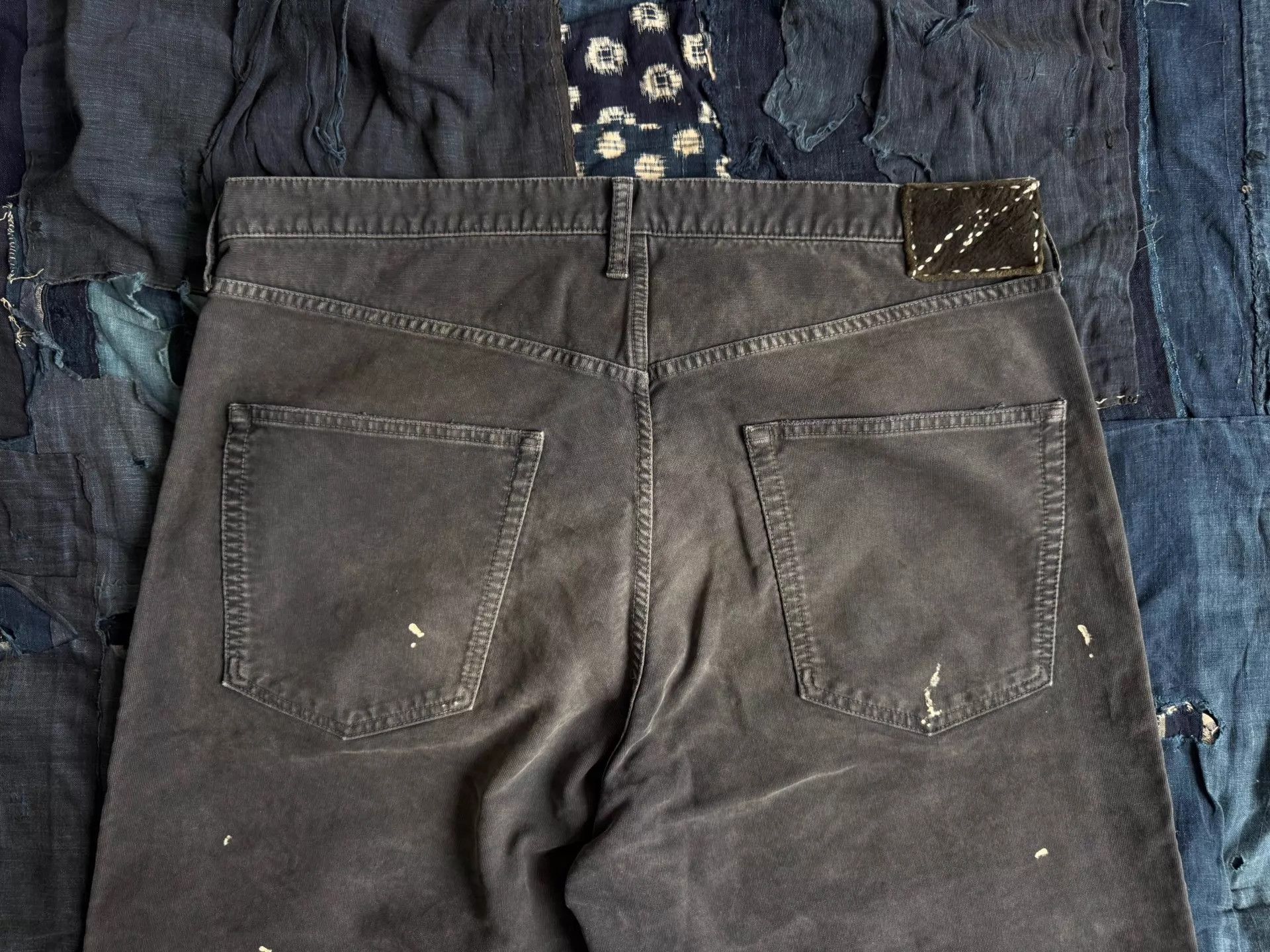 Visvim VISVIM WIDE Washed Distressed Splatter Black Pants Size US 34 / EU 50 - 4 Thumbnail