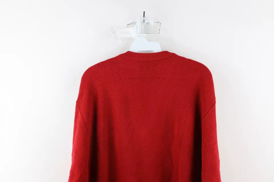 Izod Vintage 70s Izod Knit V-Neck Sweater Red Acrylic USA Size US XL / EU 56 / 4 - 8 Thumbnail