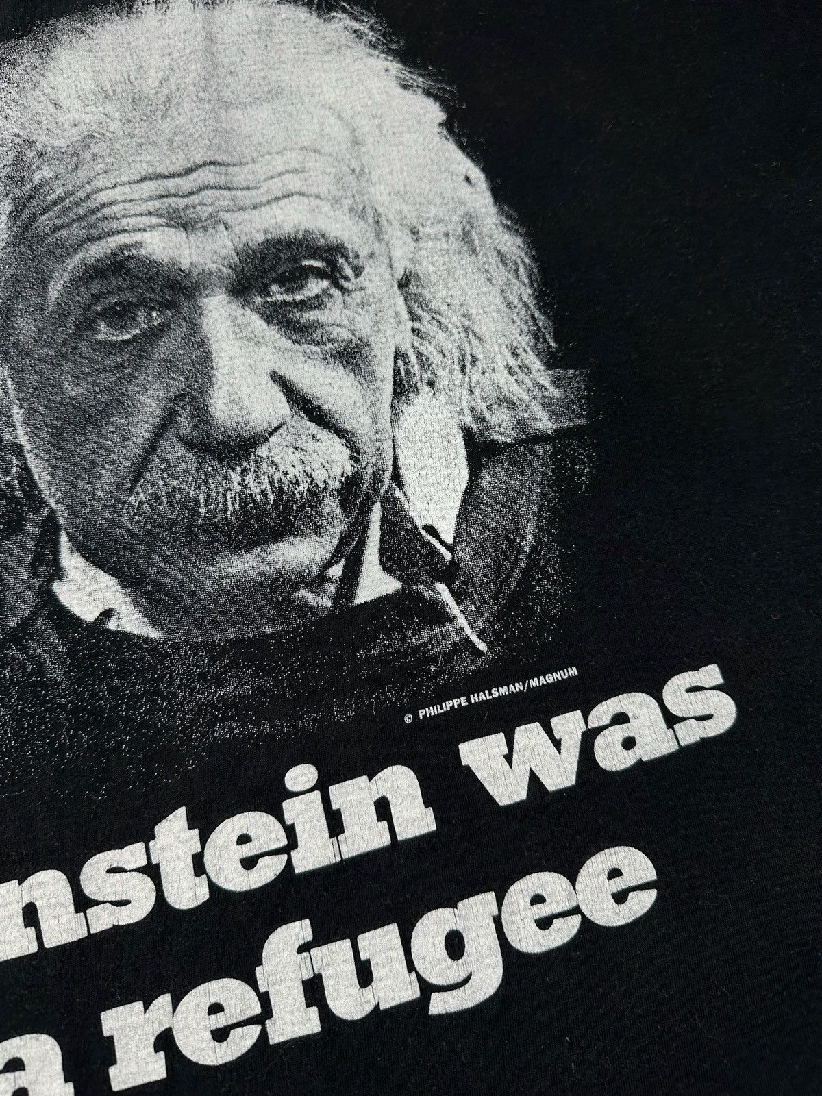 Band Tees × Vintage Vintage 90s Albert Einstein Shirt is refugee Size US XL / EU 56 / 4 - 4 Thumbnail
