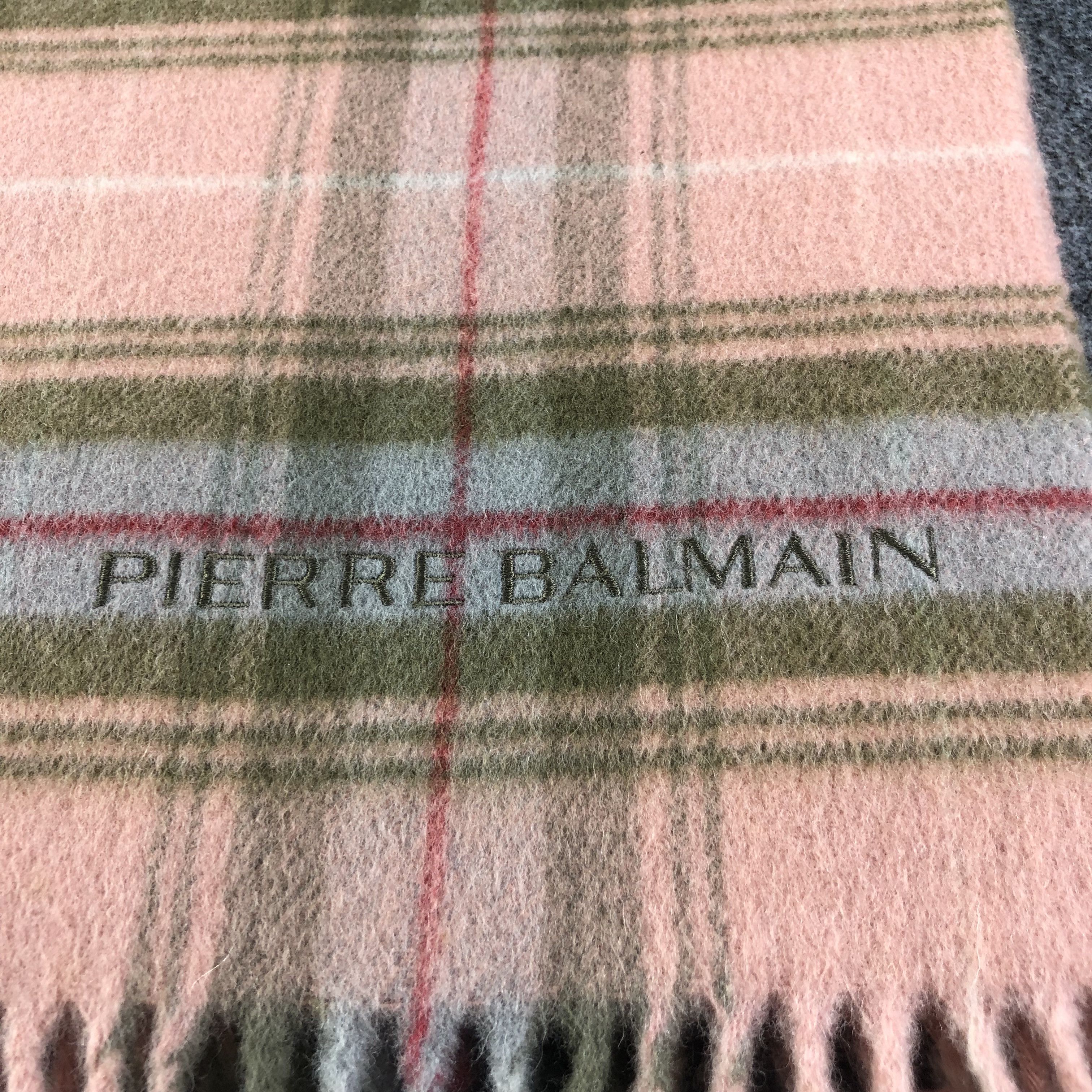 Pierre Balmain Pierre Balmain Tartan Wool Scarf Muffler V1100 Size ONE SIZE - 4 Thumbnail