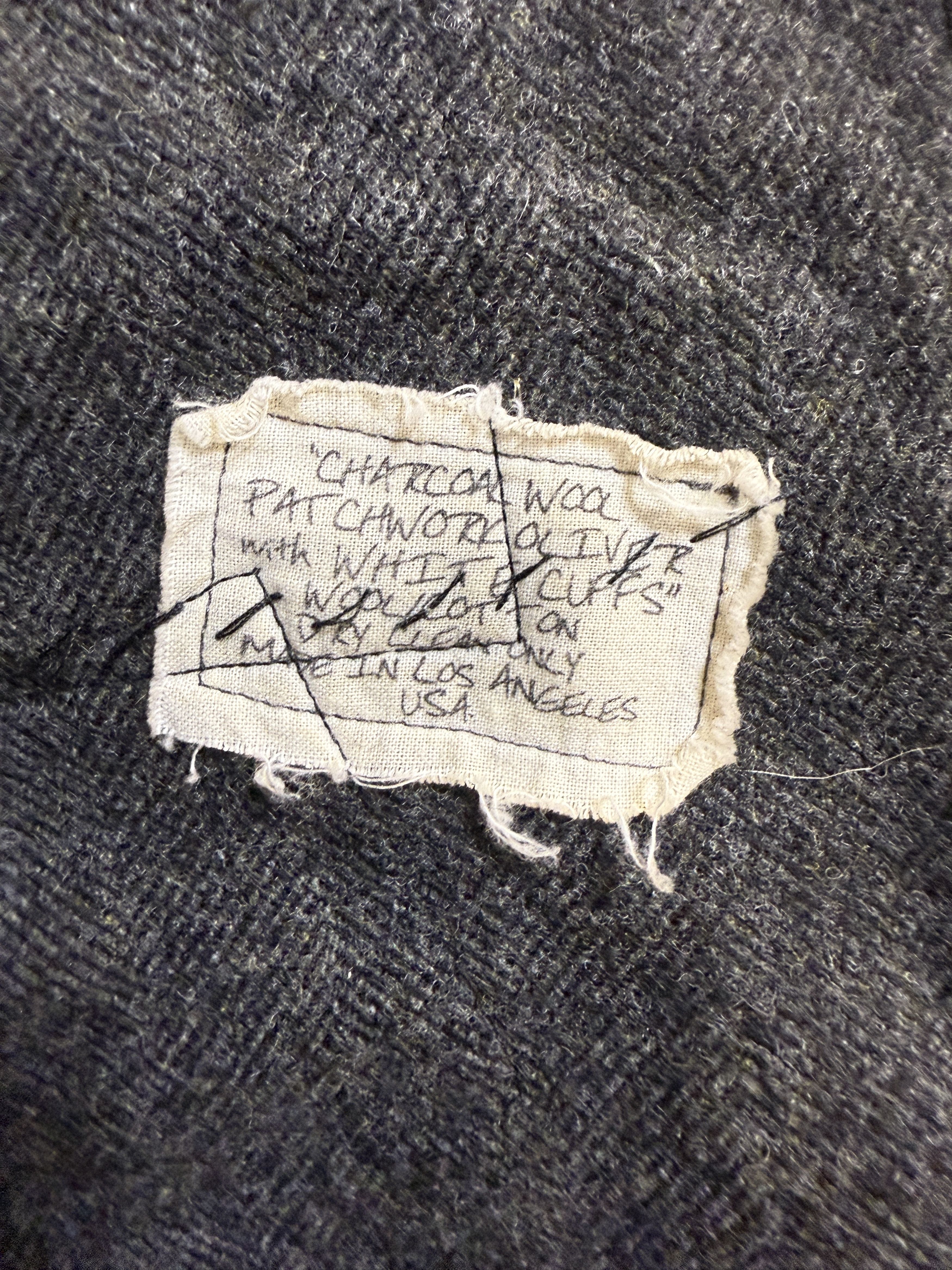Greg Lauren Greg Lauren 2016 Charcoal Wool Patchwork Oliver Jacket Size L / US 10 / IT 46 - 5 Thumbnail
