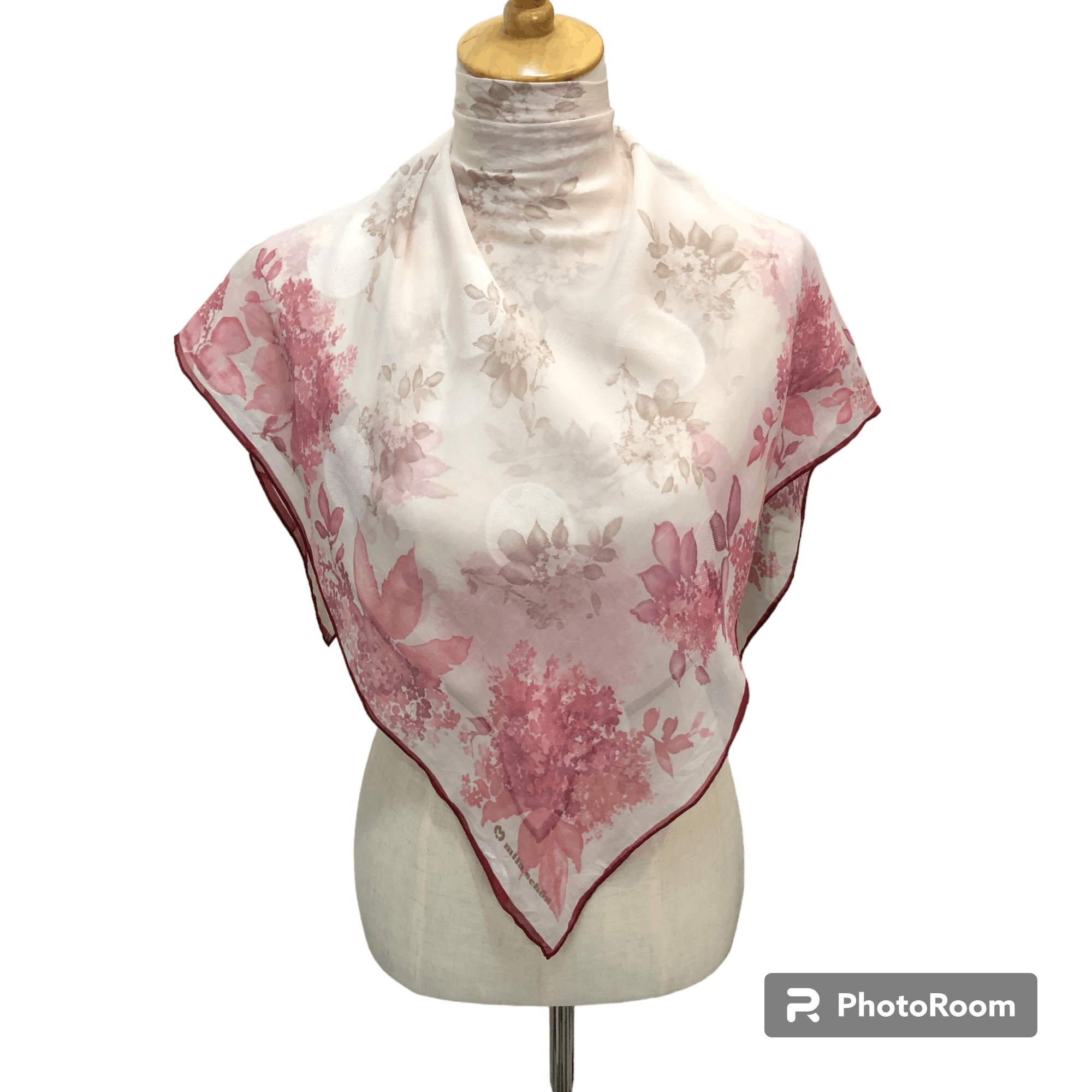 Mila Schon Vintage Mila Schon Floral Silk Scarf M1264 Size ONE SIZE - 1 Thumbnail
