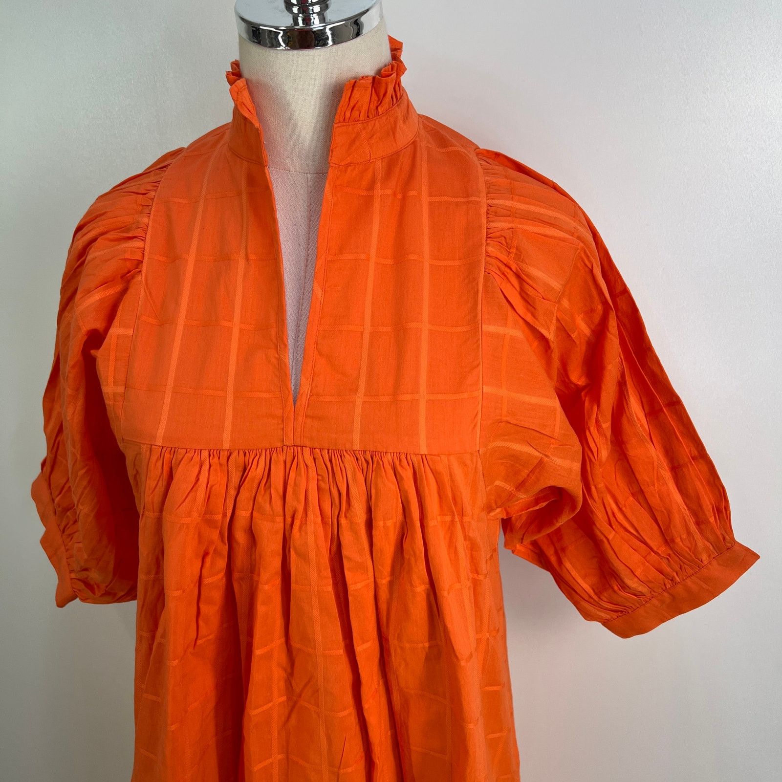 Other Never A Wallflower High Neck Dress Cobalt Blue Woven Cotton Size XS / US 0-2 / IT 36-38 - 2 Thumbnail