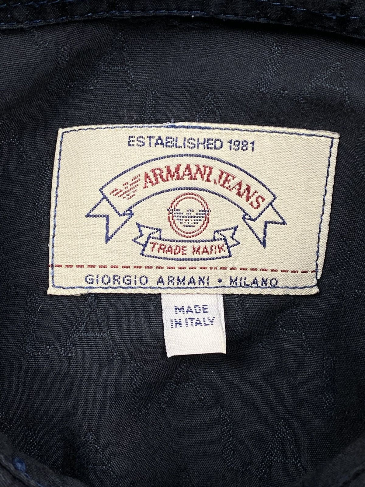 Giorgio Armani Armani Jeans Button-Up Long Sleeve Shirt Monogram Print Size US L / EU 52-54 / 3 - 10 Thumbnail