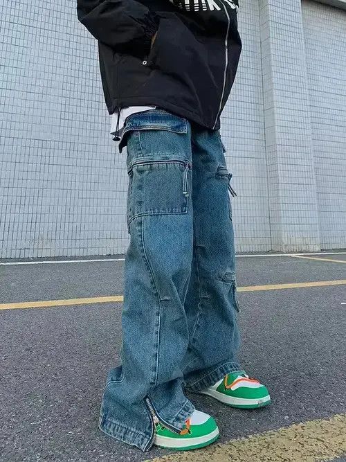 Designer utility baggy skate hiphop cargo pants Size US 32 / EU 48 - 1 Thumbnail