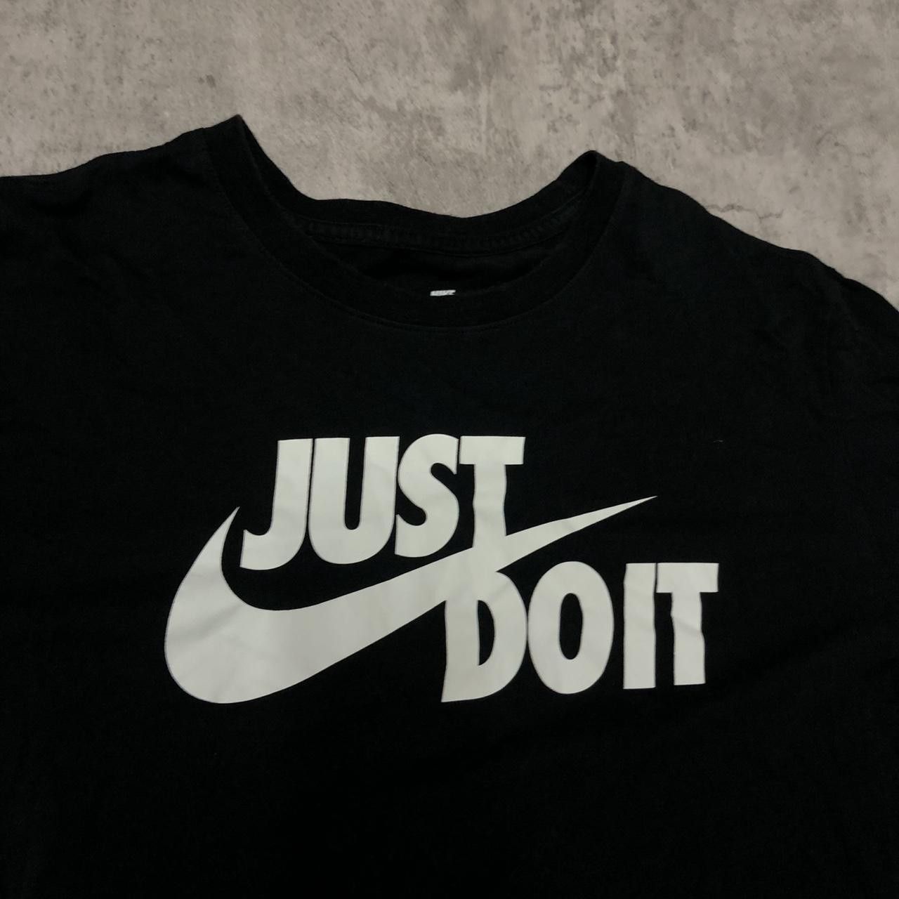 Nike Nike Just Do It black and white cotton t-shirt Size US XL / EU 56 / 4 - 2 Thumbnail
