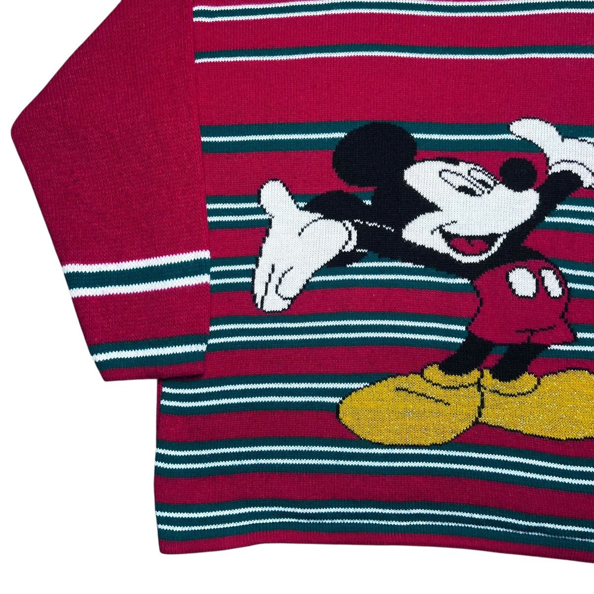 Mickey Unlimited 1990s Mickey Mouse Disney Striped Pullover Knit Sweater Size L / US 10 / IT 46 - 18 Thumbnail
