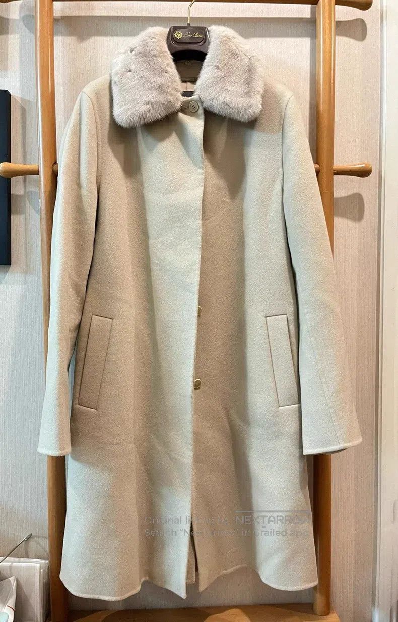 Loro Piana Loro Piana Cashmere and Mink Fur Coat Size S / US 4 / IT 40 - 2 Thumbnail