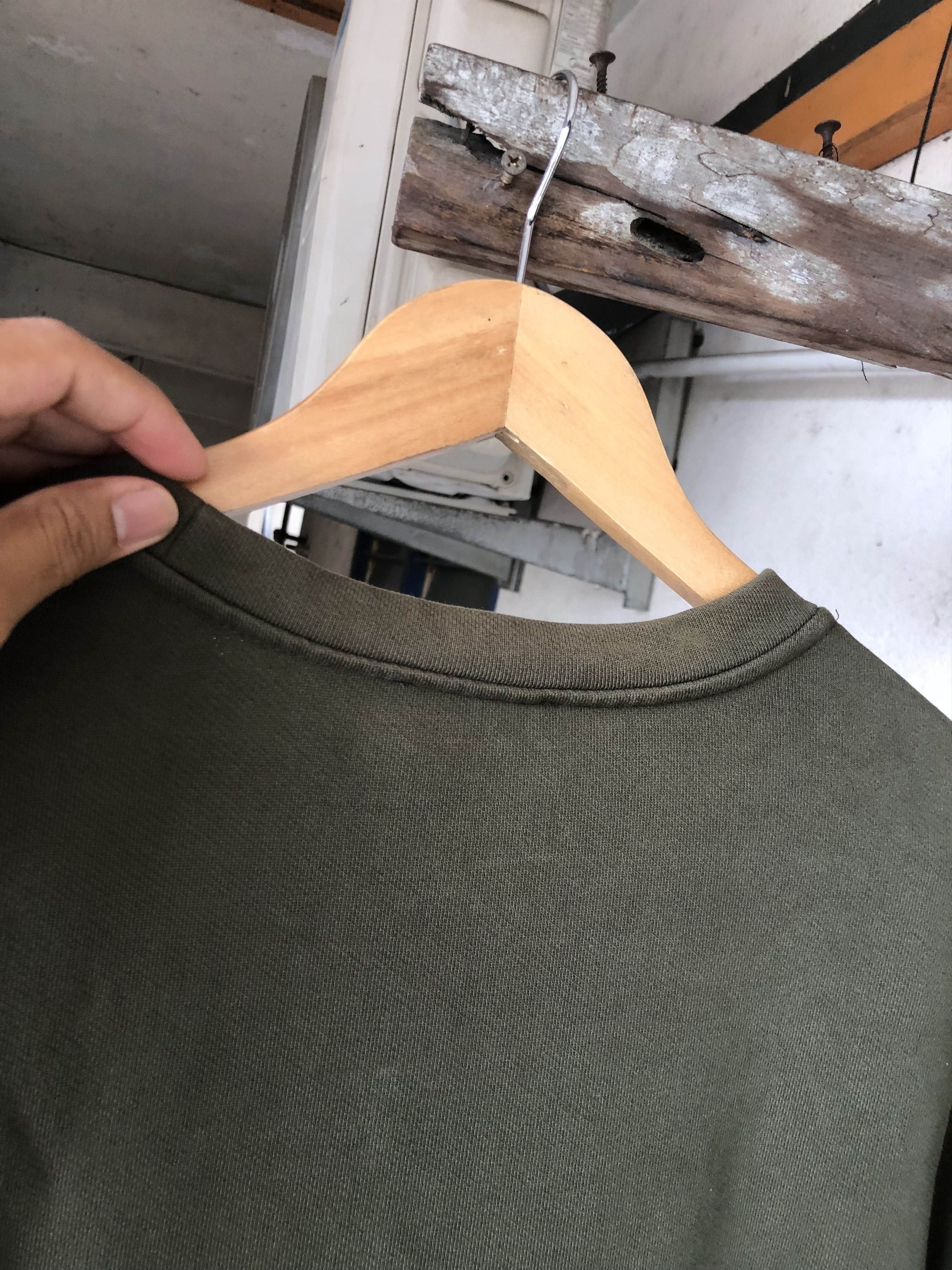A.P.C. A.P.C. Big Logo Green Army Sweatshirt Size S / US 4 / IT 40 - 13 Thumbnail
