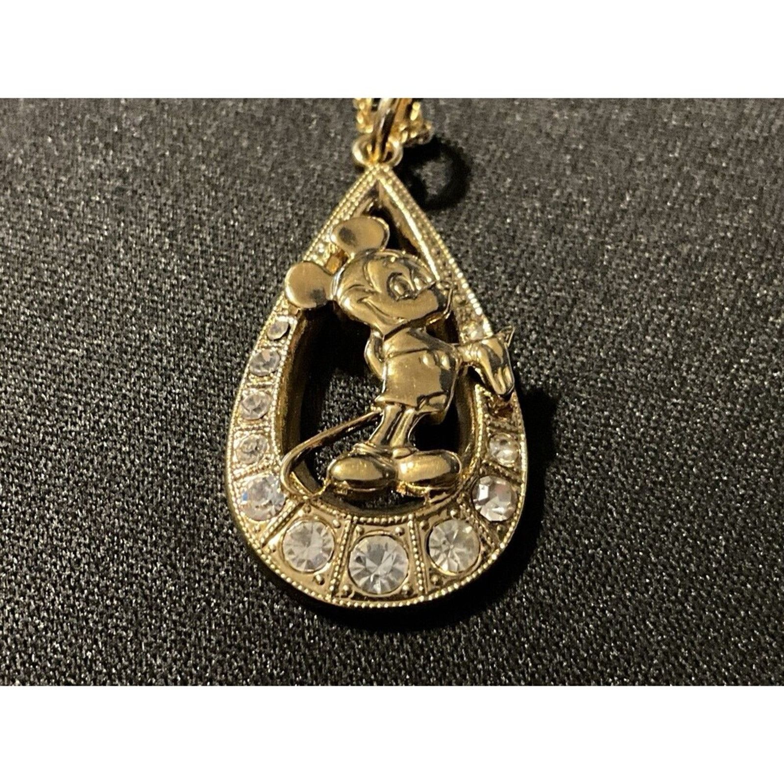 Disney Disney Signed Gold Tone Mickey 15in Necklace Size ONE SIZE - 1 Thumbnail