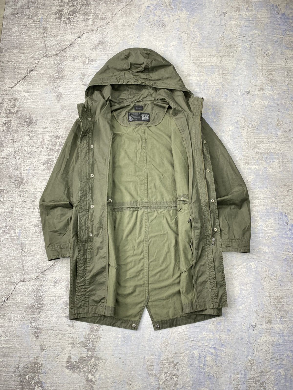 Diesel × Japanese Brand Diesel waxed parka green mens hooded jacket y2k avantgarde Size US XL / EU 56 / 4 - 13 Thumbnail
