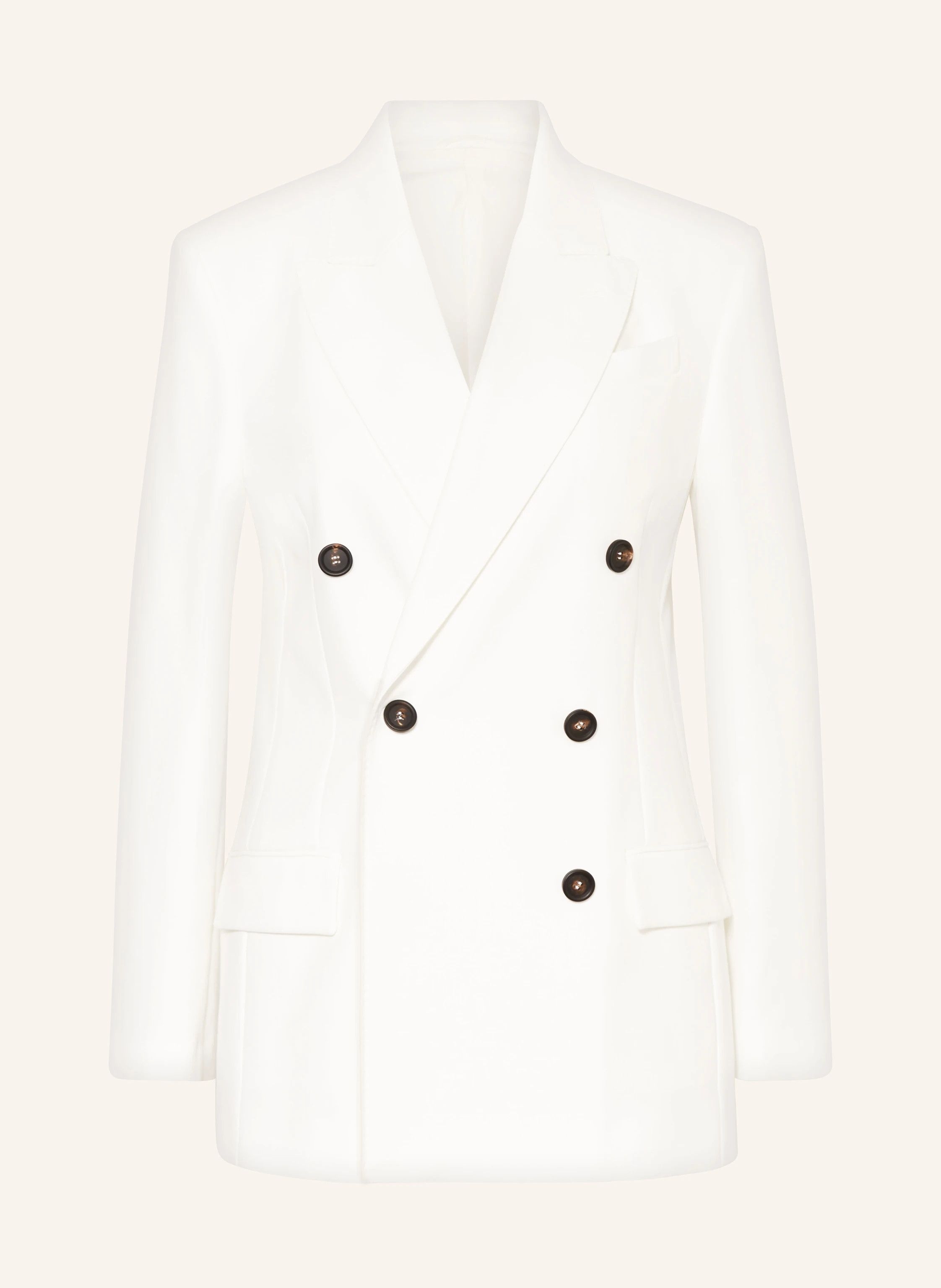 Brunello Cucinelli o1w1db10825 Woven Jacket Wool in Open White Size XL / US 12-14 / IT 48-50 - 1 Thumbnail