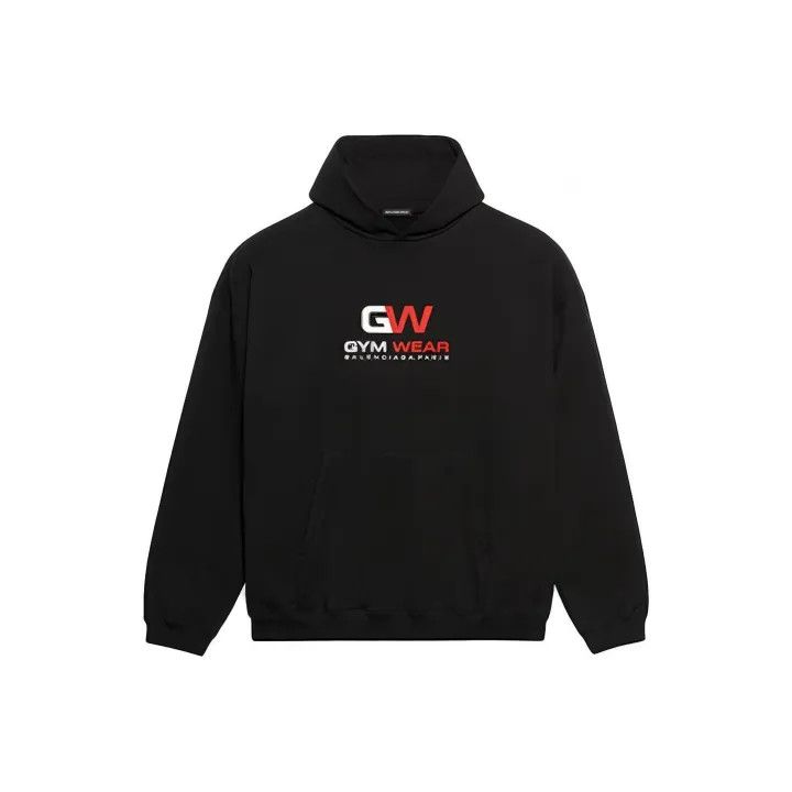 Balenciaga Logo Print Oversized Hoodie