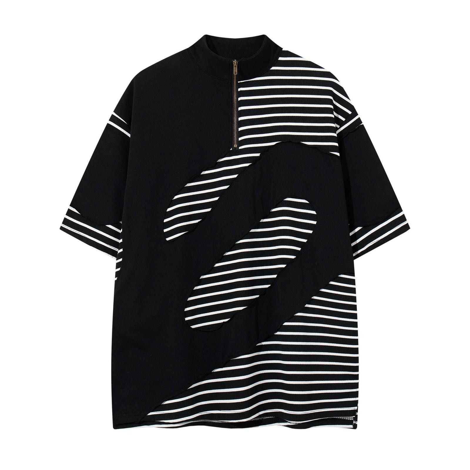 Vintage Korean Retro Stripe Lapel Polo Shirt Size US M / EU 48-50 / 2 - 2 Thumbnail