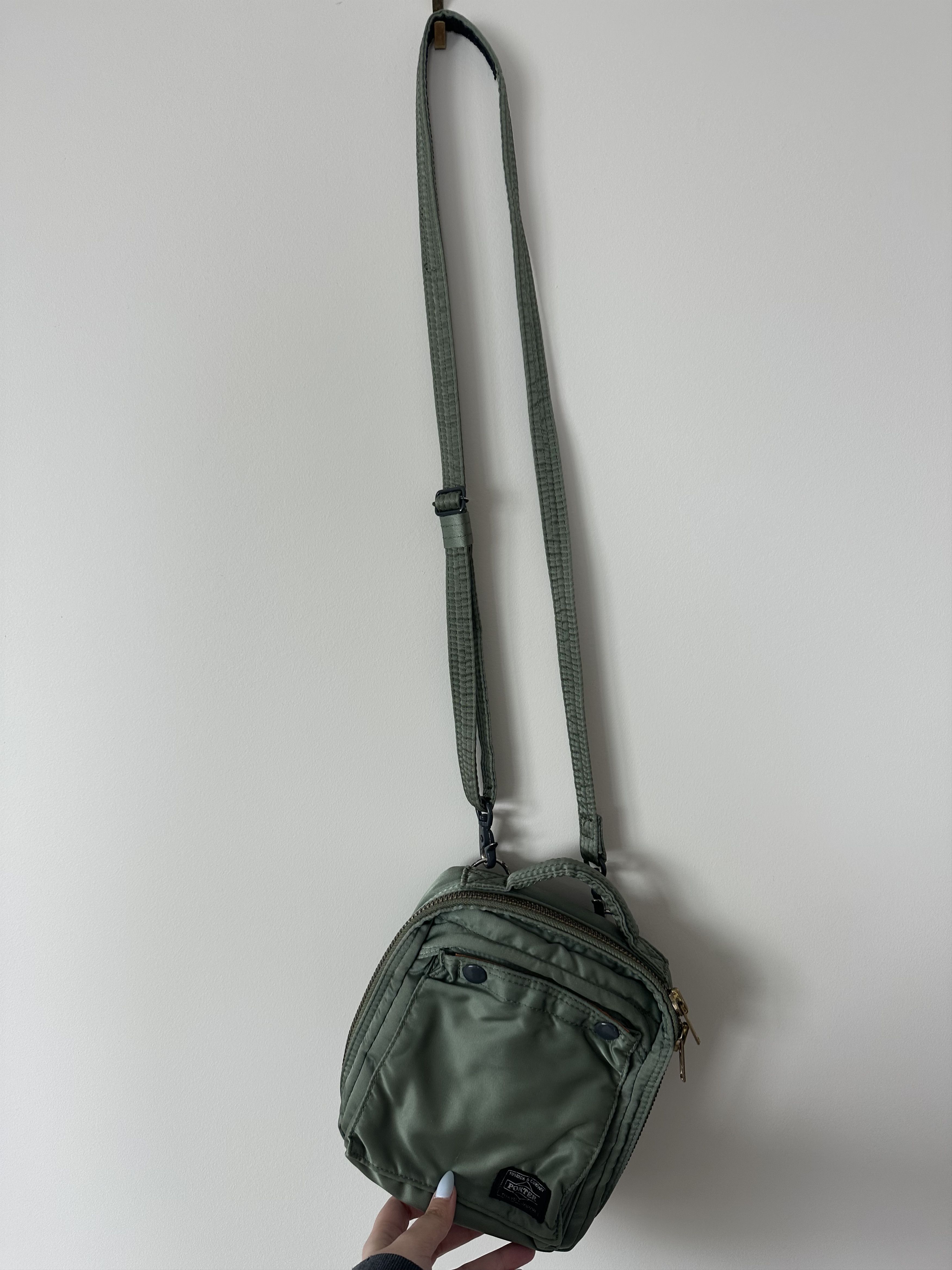 Porter PORTER TANKER VERTICAL MESSENGER BAG SAGE GREEN OS Size ONE SIZE - 3 Thumbnail
