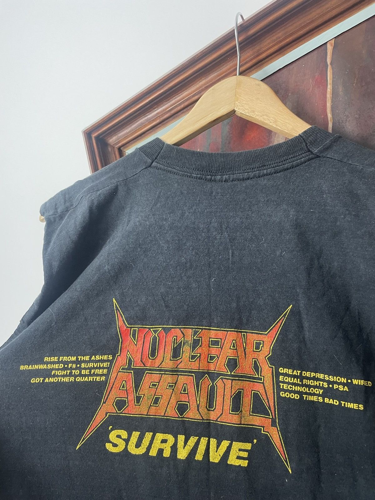Band Tees Vintage 90s Trash Metal Band Nuclear Assault Black Tank Top Size US M / EU 48-50 / 2 - 5 Thumbnail