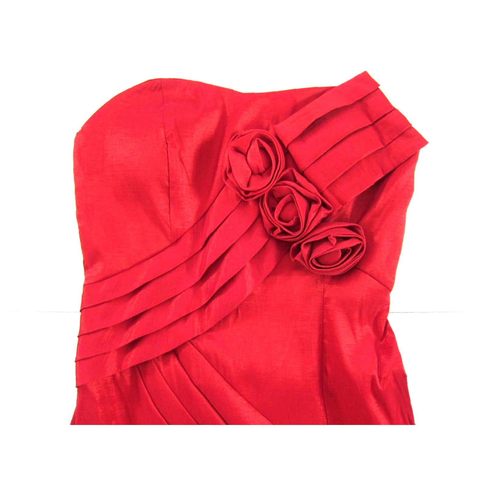Vintage NWT INC International Concepts Red Rose Stretch Strapless Prom Party Dress 0 Size XS / US 0-2 / IT 36-38 - 3 Thumbnail