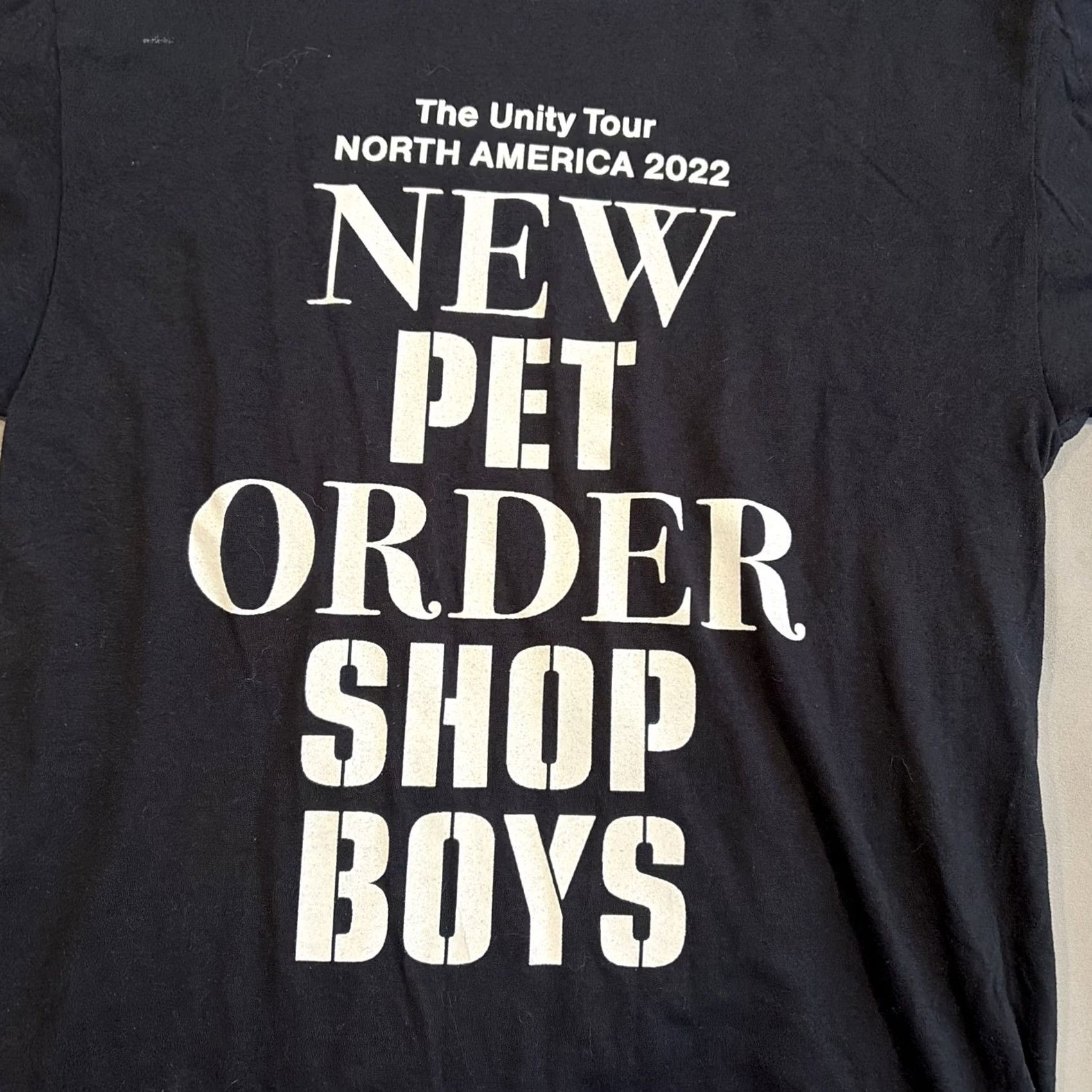 Fruit Of The Loom NWOT New Order & Pet Shop Boys 2022 Unity Tour North America T Shirt M Men Black XS? Wait Size US M / EU 48-50 / 2 - 2 Thumbnail