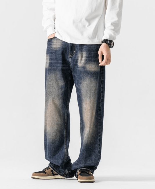 Japanese Brand × Jean High street American loose casual retro wide-leg baggy jeans Size US 32 / EU 48 - 2 Thumbnail