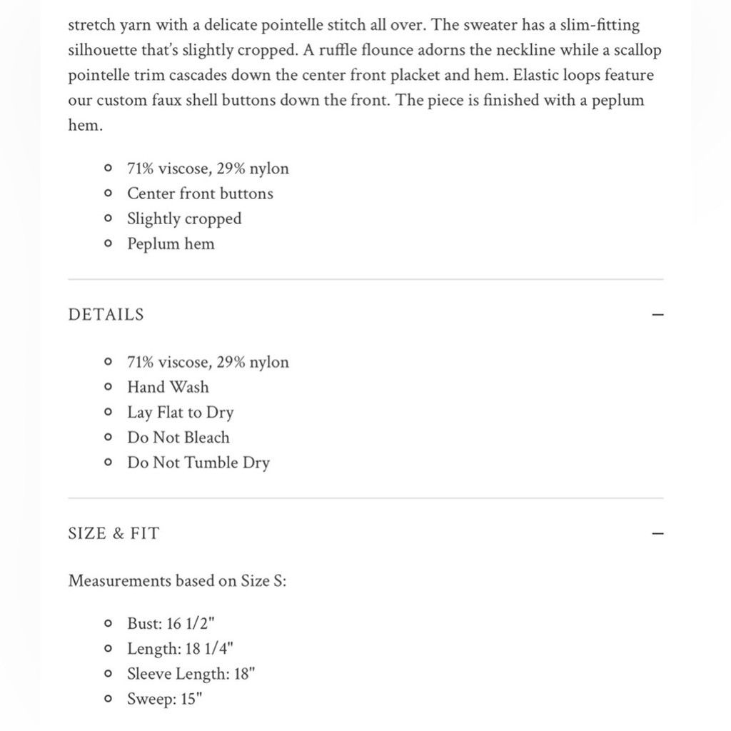 LoveShackFancy LoveShackFancy Luisella Cardigan, Clouded Rose Size M / US 6-8 / IT 42-44 - 8 Thumbnail