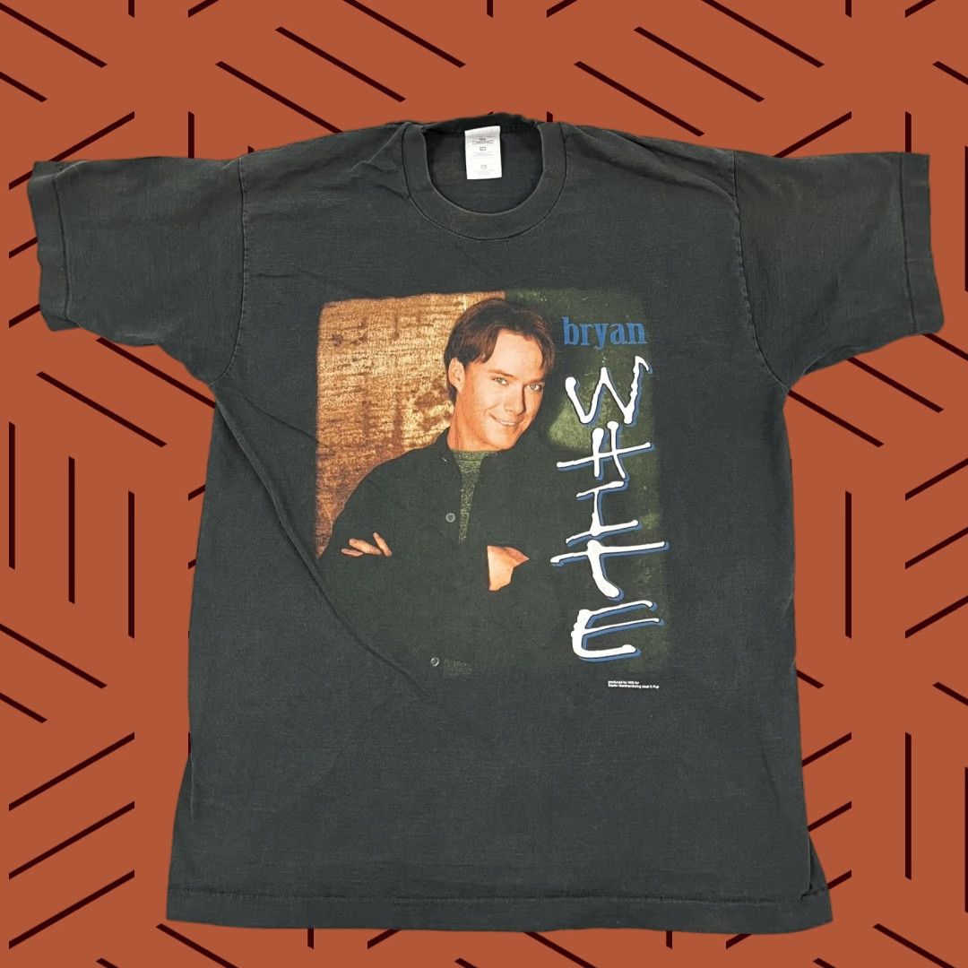 Fruit Of The Loom VINTAGE Bryan White Shirt Mens XL Faded Black Graphic Print Concert Tour 90s Size US XL / EU 56 / 4 - 1 Thumbnail