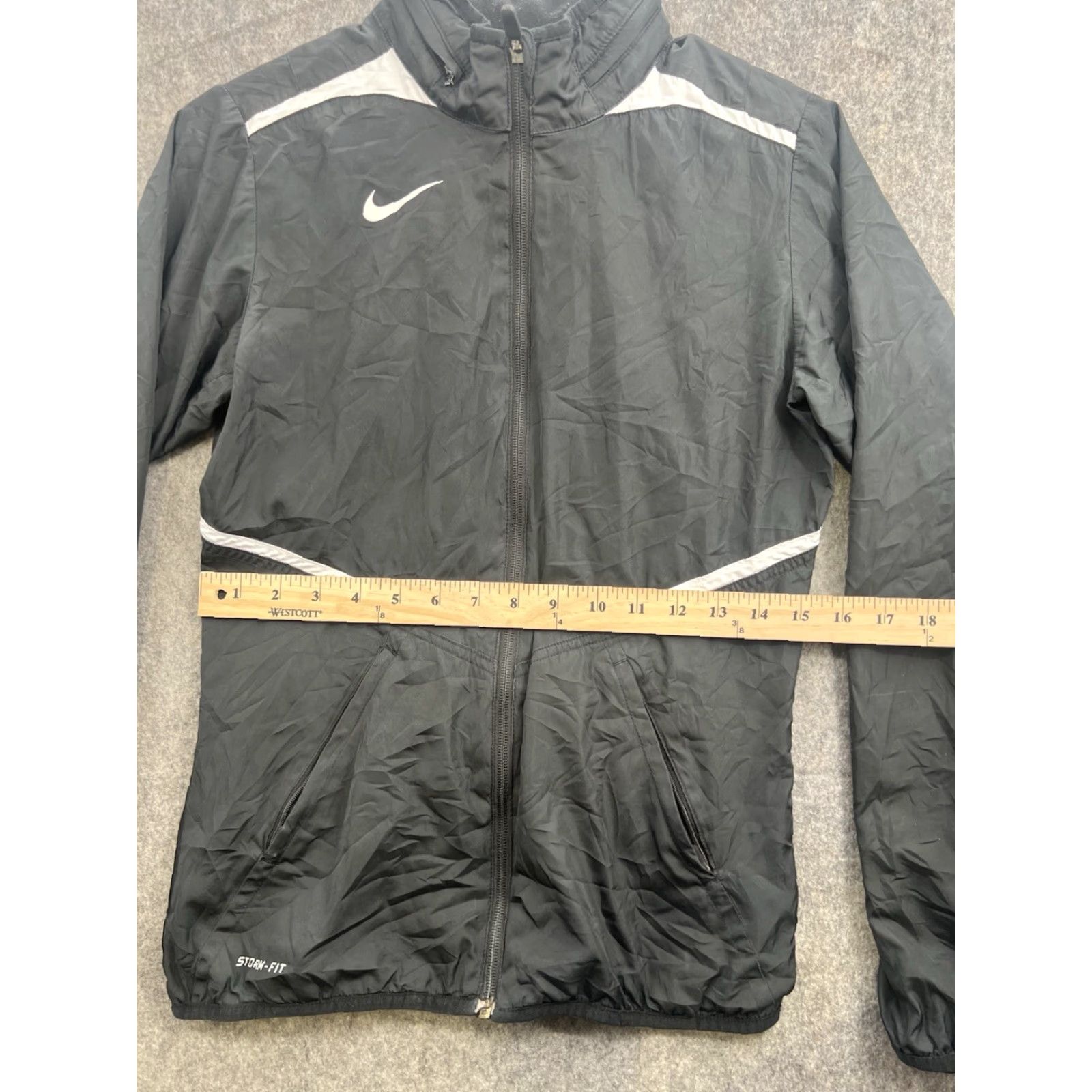 Nike Nike Jacket Women's XS Black Track Jacket Athletic Long Sleeve Pockets Full Zip Dri-Fit Casual Activewear Size XS / US 0-2 / IT 36-38 - 2 Thumbnail