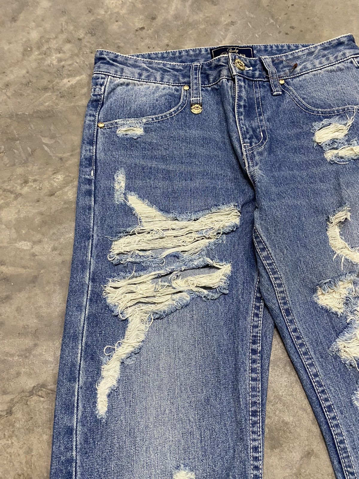 Flare Jeans Japan Distressed Hippie Jeans Vintage Fashion @2