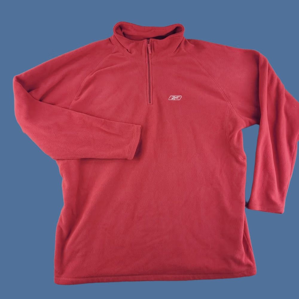 Reebok Reebok Sweater Mens 2XL Red Fleece Pullover Quarter Zip Size US XXL / EU 58 / 5 - 1 Thumbnail